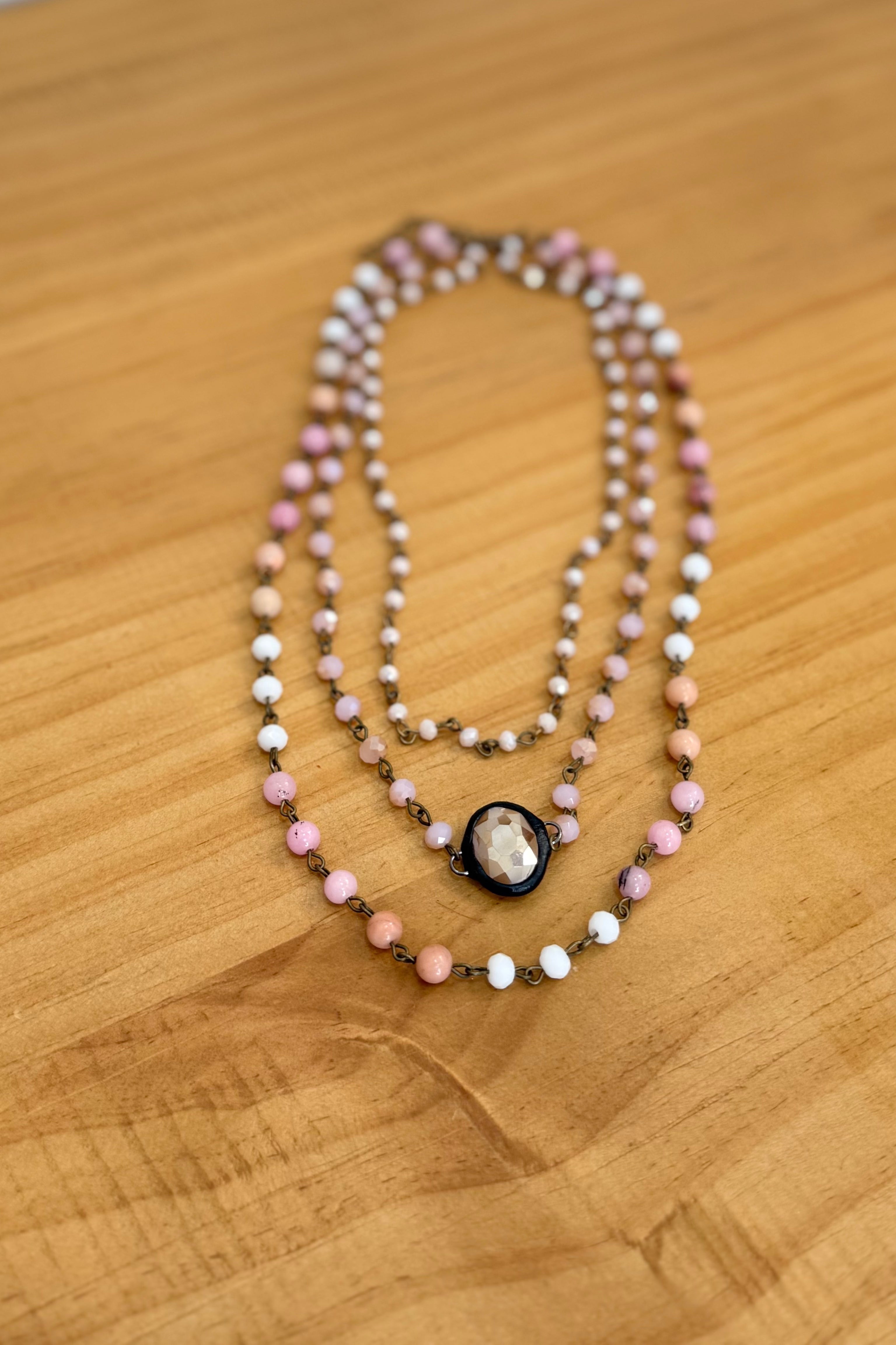 Moonstone Triple Layered Necklace