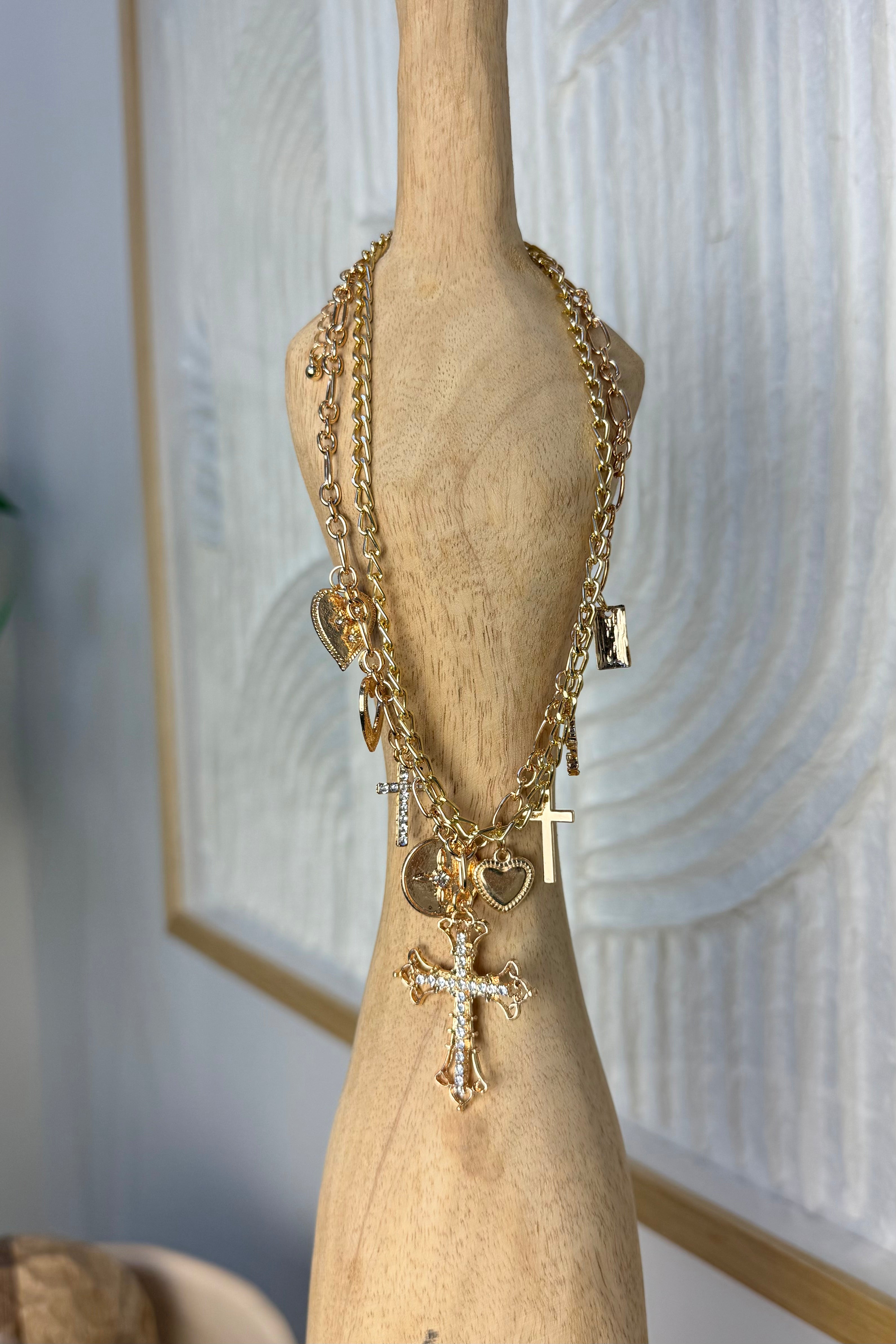 Crossed Paths Charm Necklace