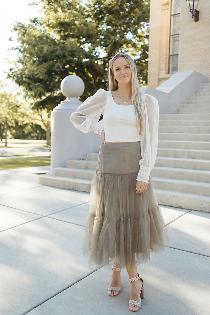 Sylvan Tiered Mesh Skirt - FINAL SALE