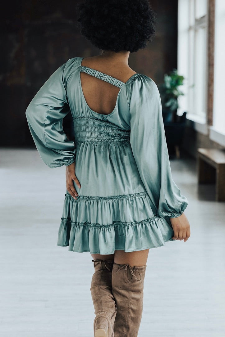 Becky Sweetheart Satin Mini Dress - FINAL SALE