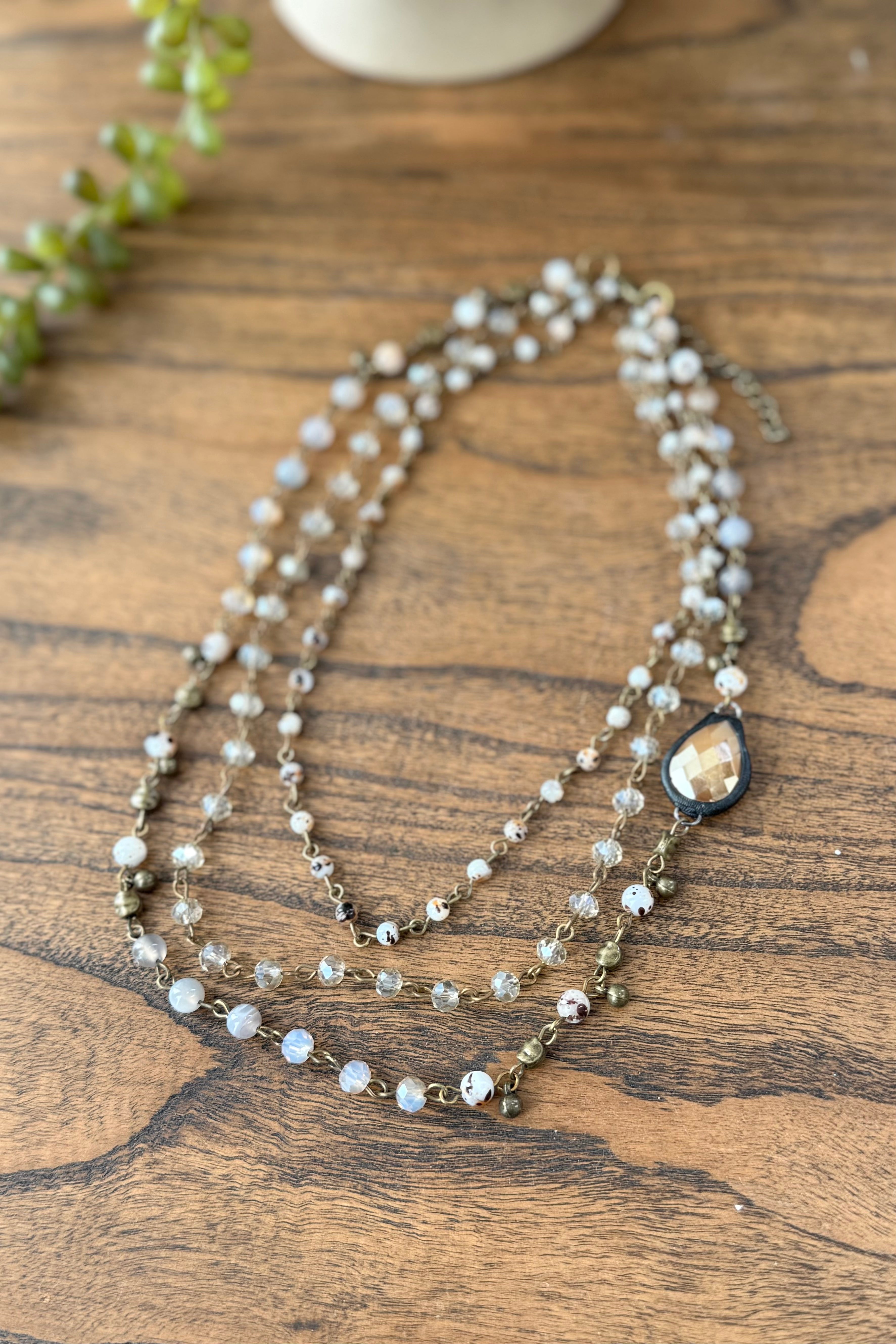 Soft Storm Triple Layer Necklace