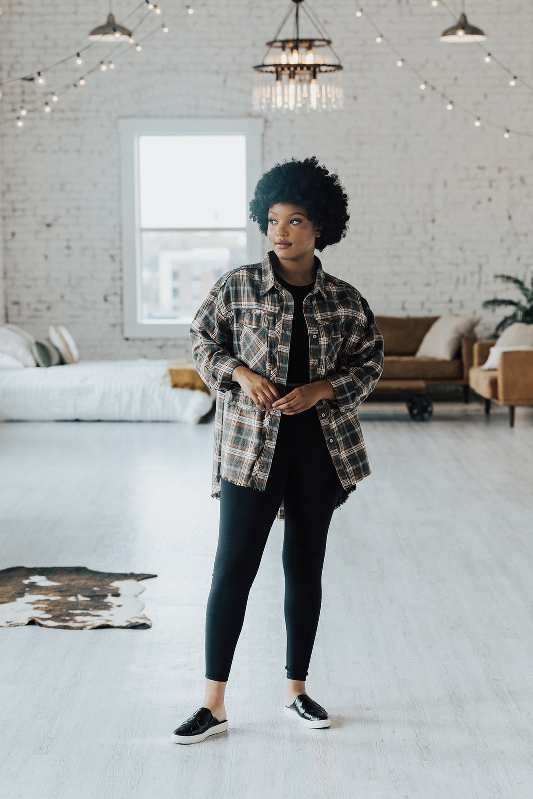 Fireside Mineral Washed Plaid Shirt Lux Collection - FINAL SALE