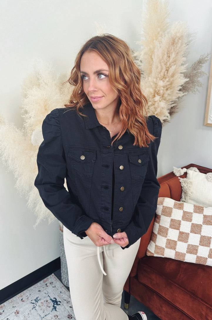 Jones Puff Sleeve Denim Jacket - FINAL SALE