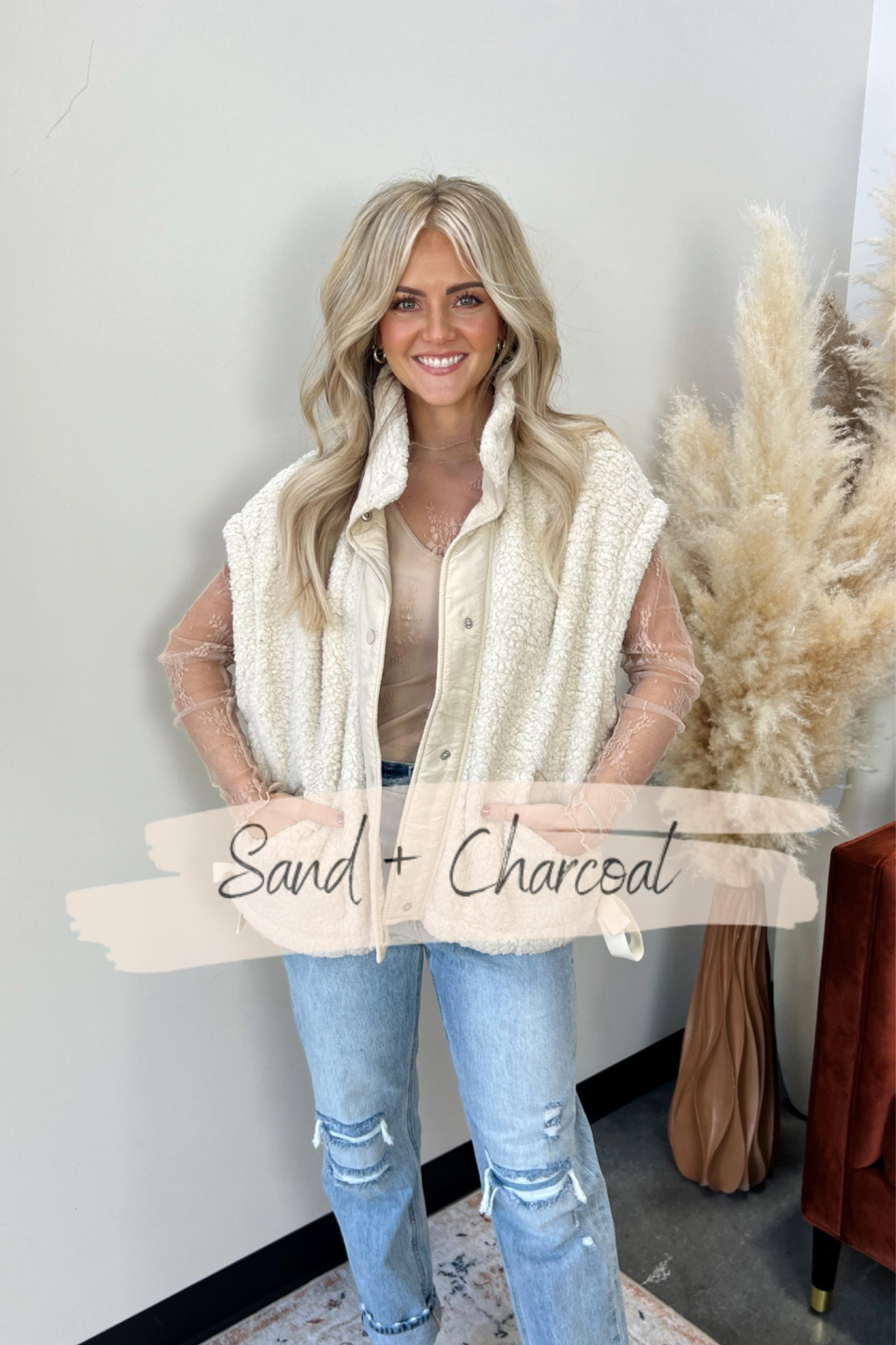 Whitley Sherpa Oversized Vest - FINAL SALE