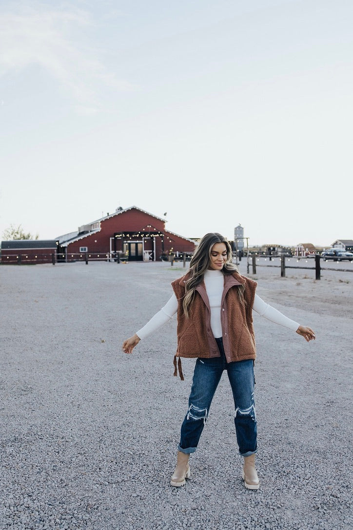 Whitley Sherpa Oversized Vest - FINAL SALE