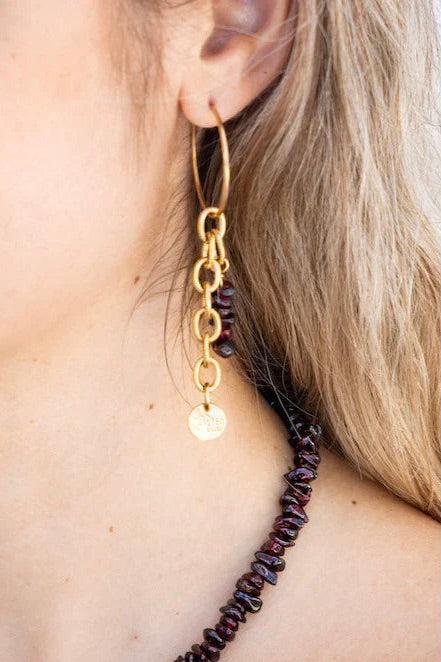 Twisted Silver Chip Bead Earrings - FINAL SALE