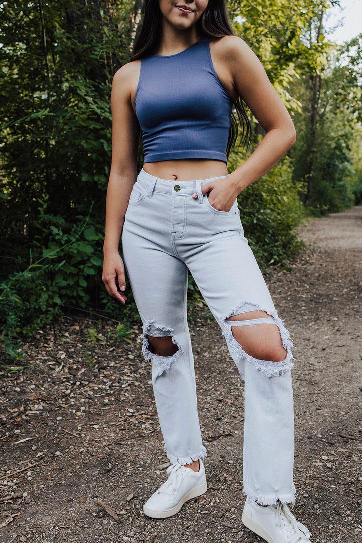 Conrad Distressed Straight Jeans - FINAL SALE