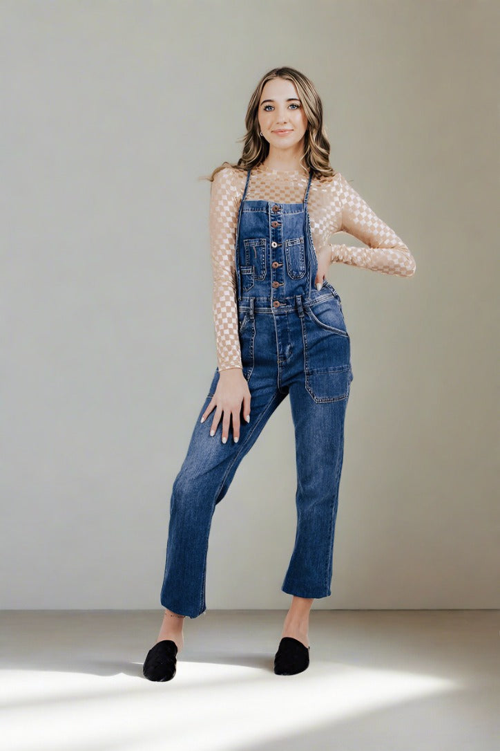 Checked Out Mesh Top - FINAL SALE