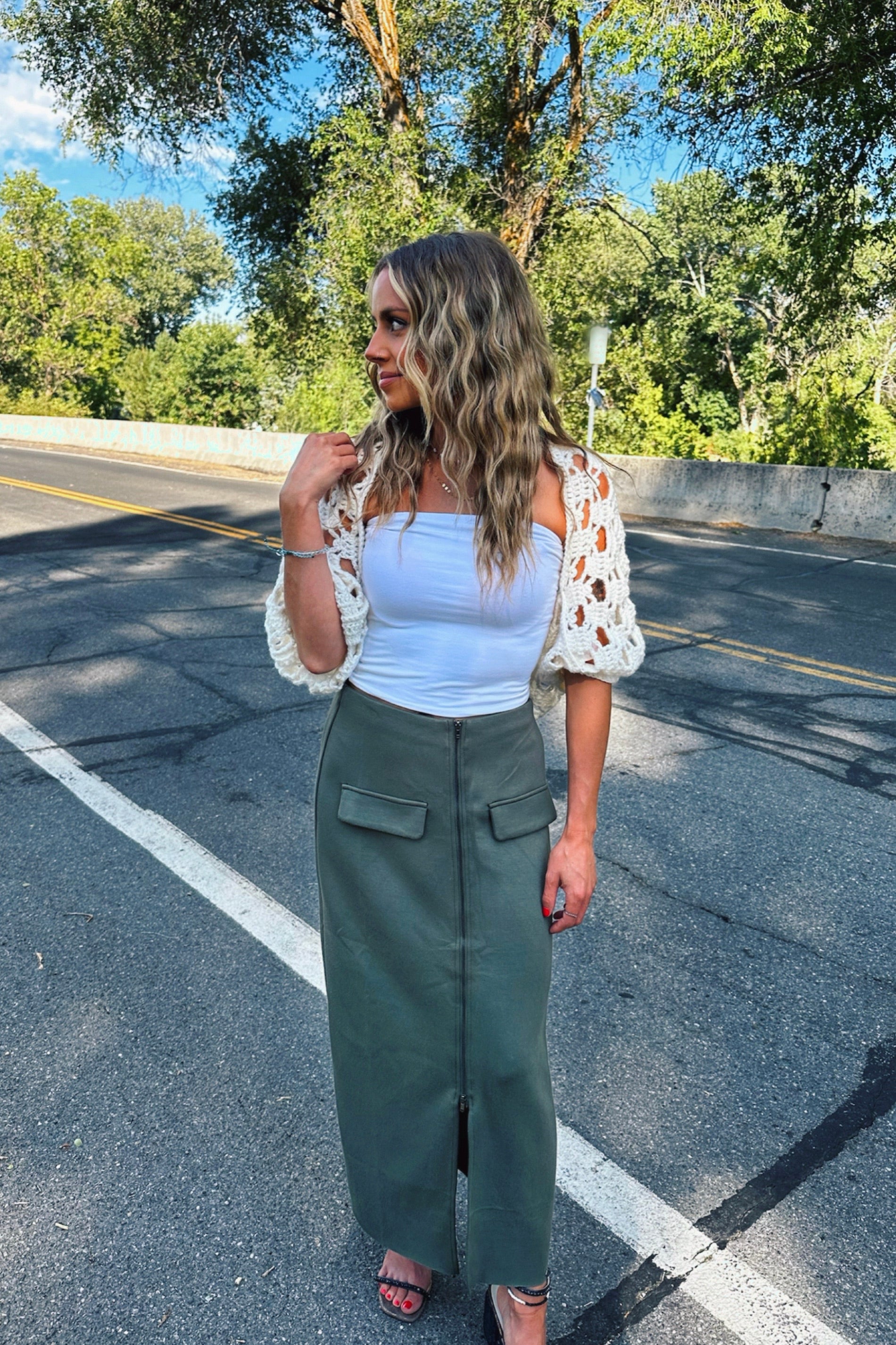 Connie Crochet Crop Cardigan - FINAL SALE