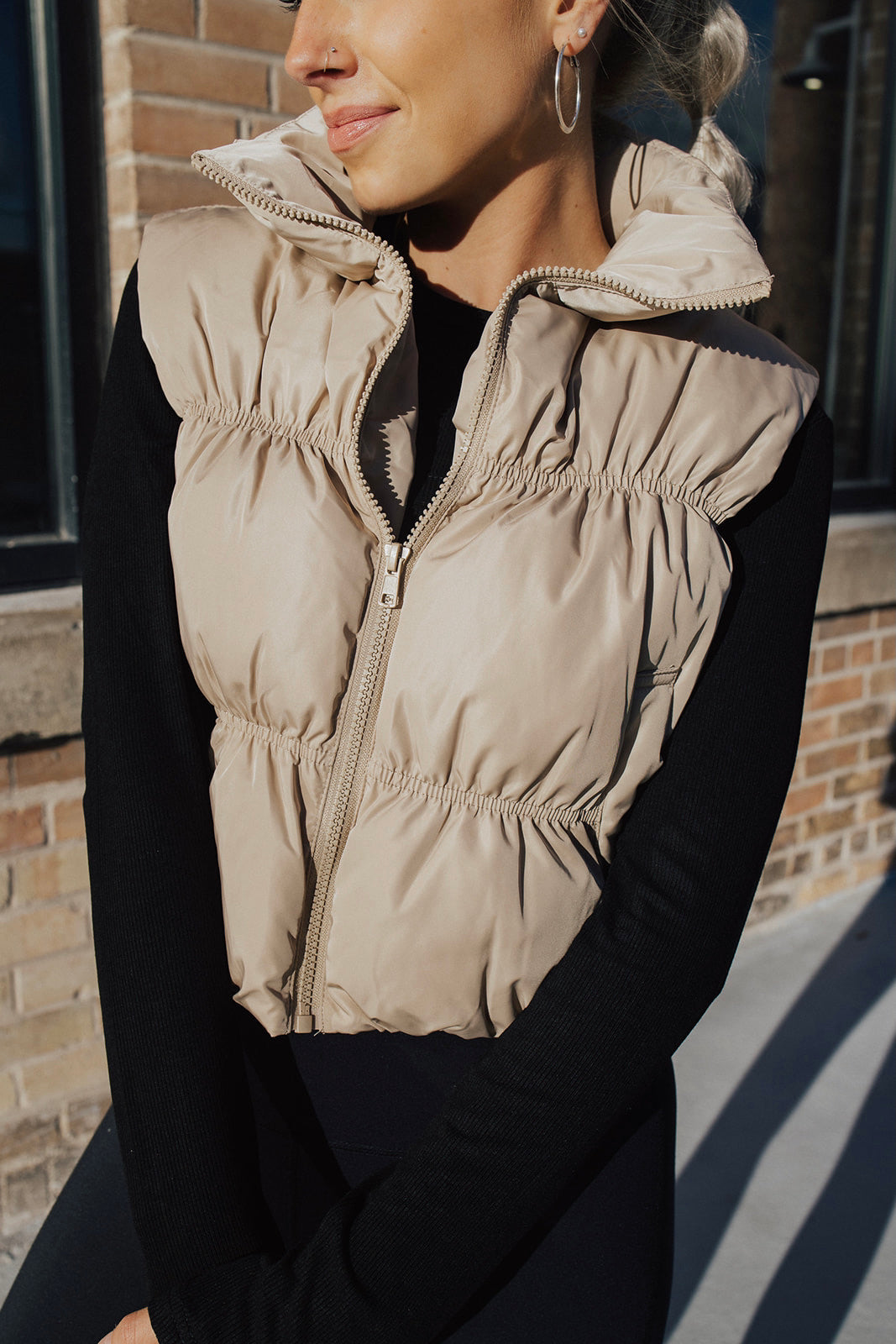 Myra Cropped Puffer Vest - FINAL SALE