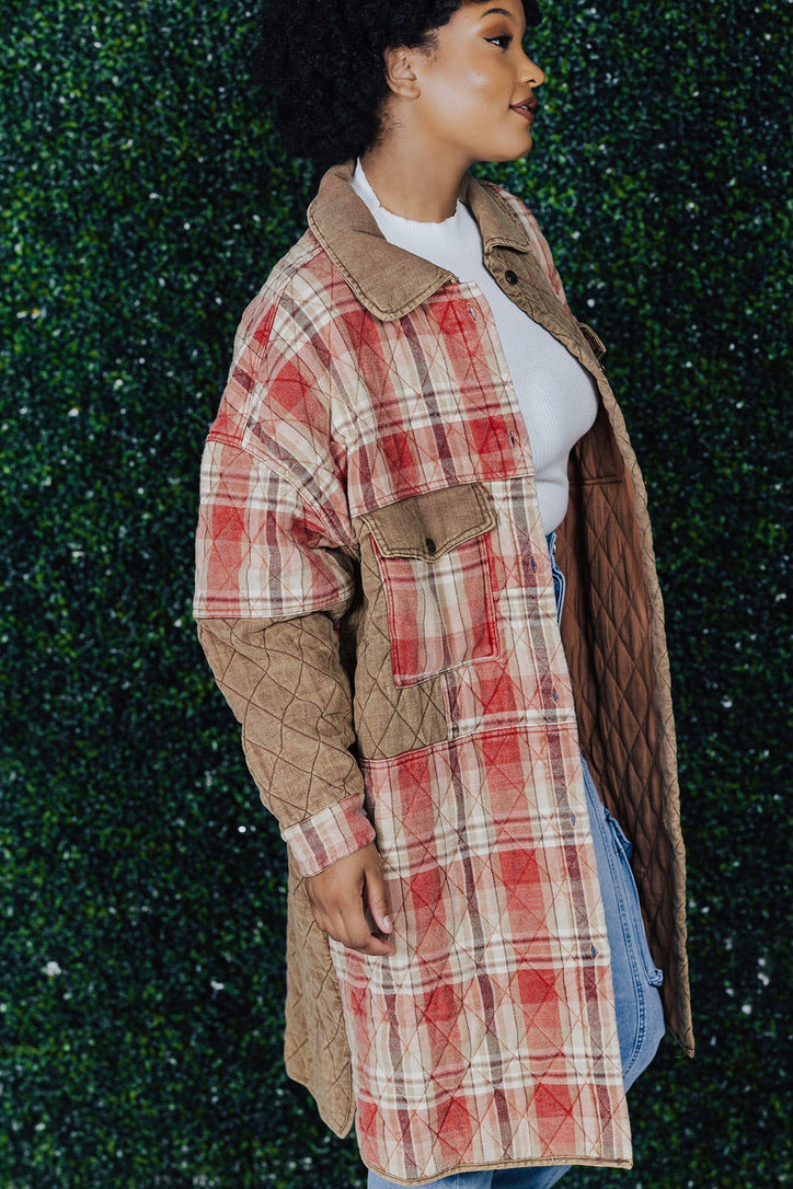 Zoey Quilted Long Jacket Lux Collection - FINAL SALE