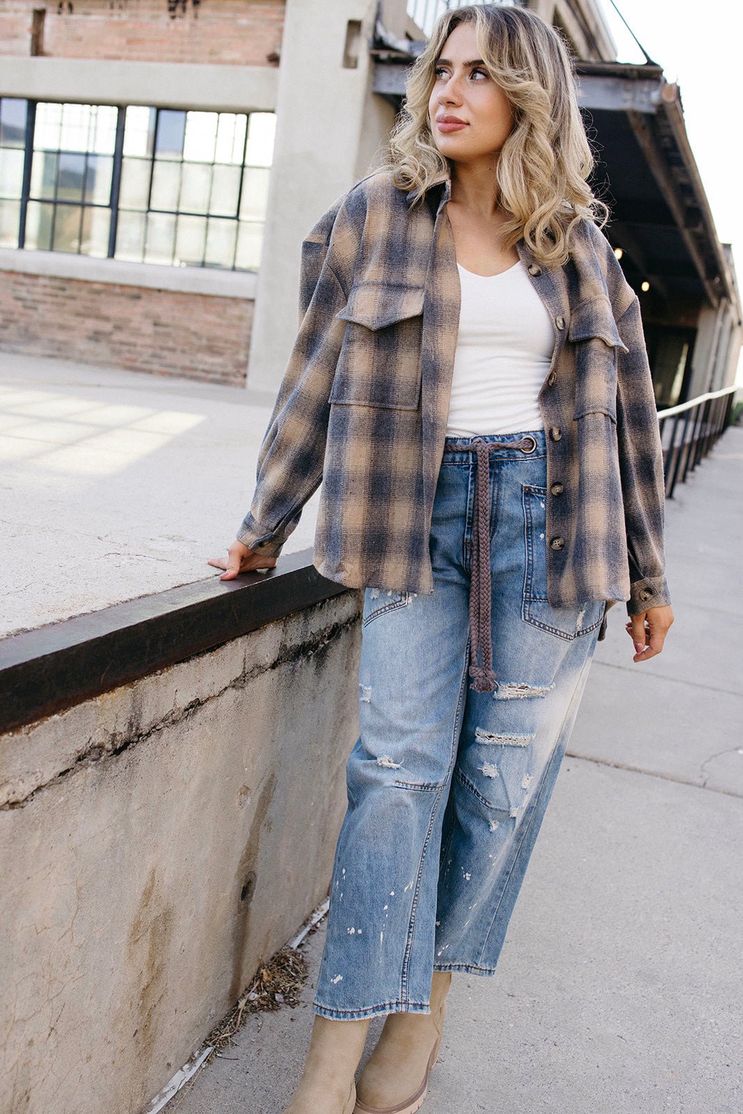 Adaline Washed Distressed Jeans Lux Collection - FINAL SALE