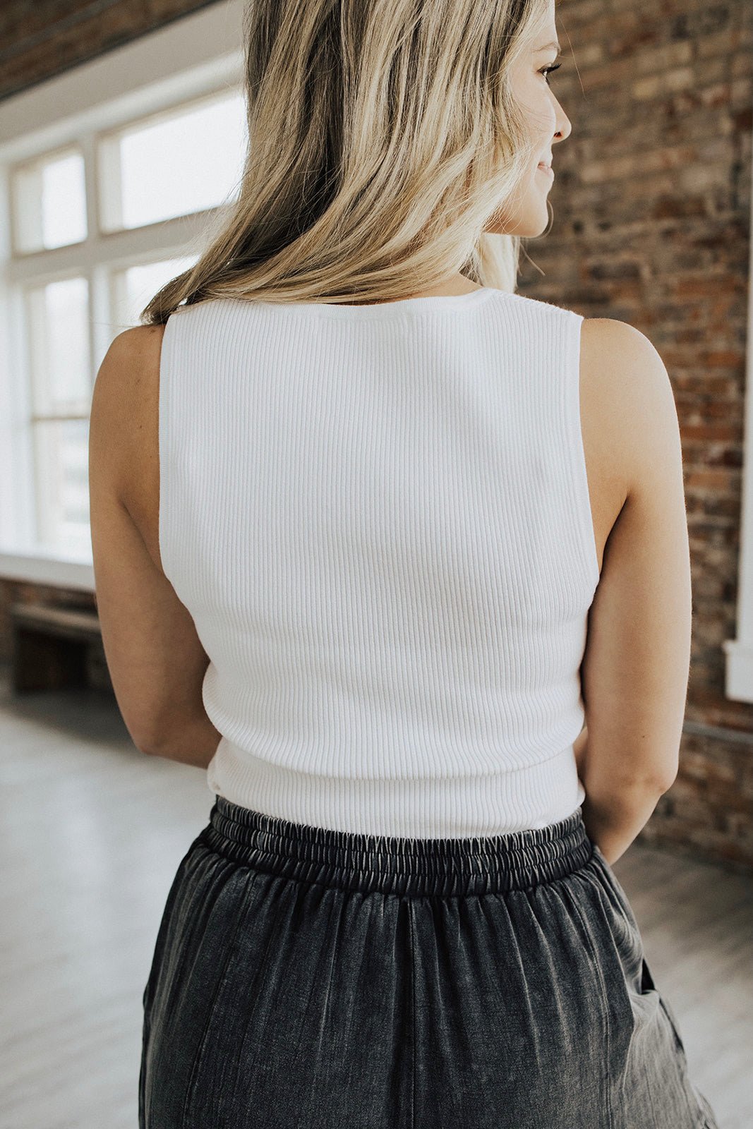 Alabaster Knit Tank Top - FINAL SALE