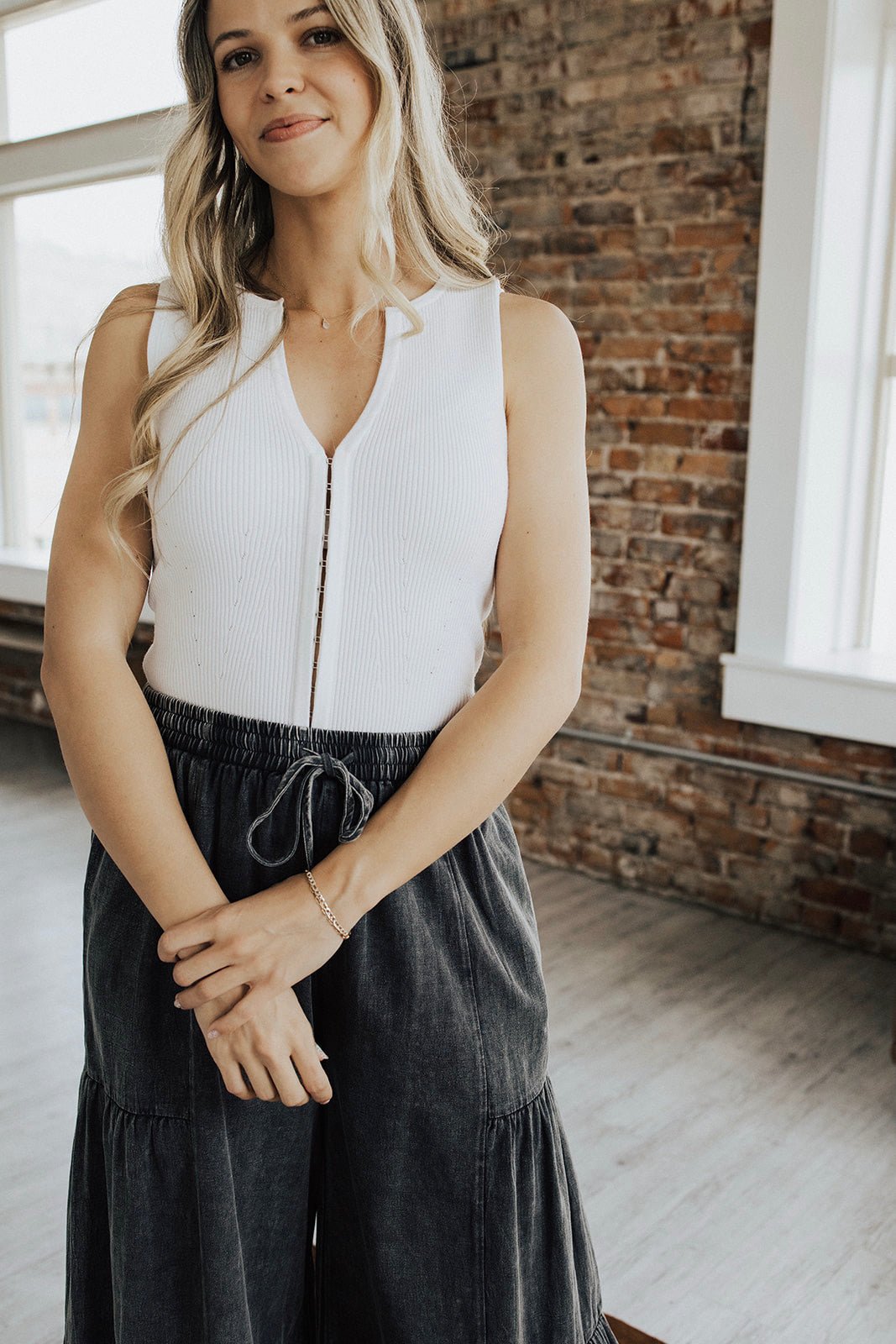 Alabaster Knit Tank Top - FINAL SALE