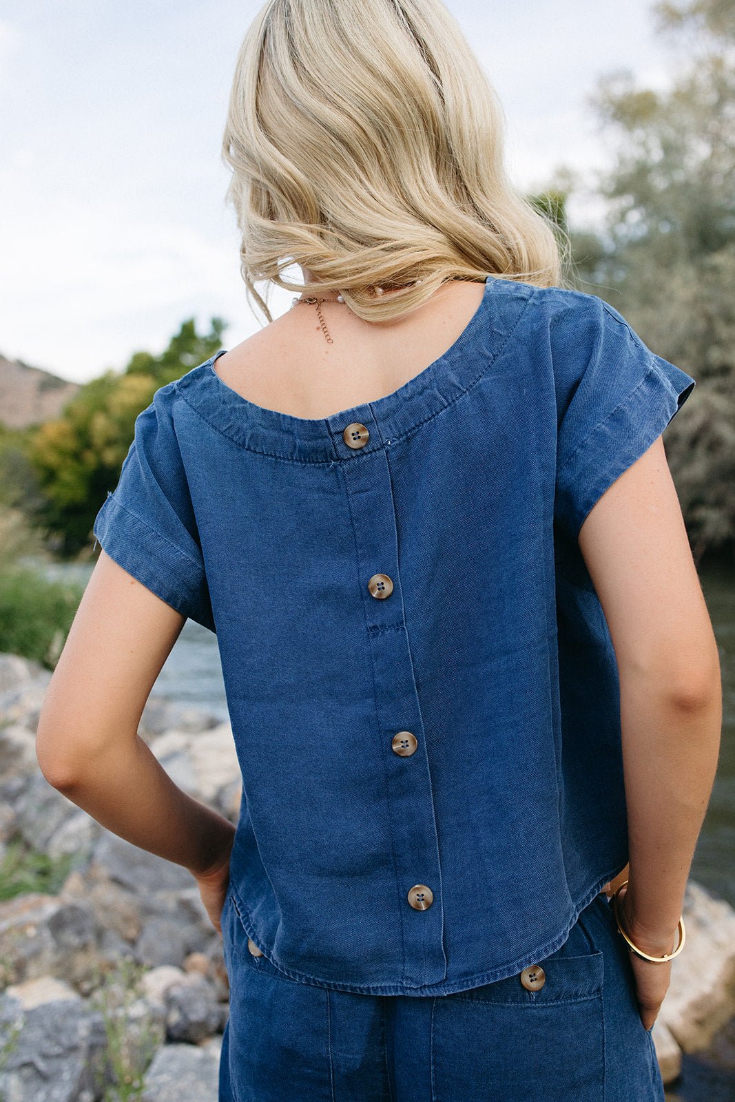 All Things Considered Chambray Top