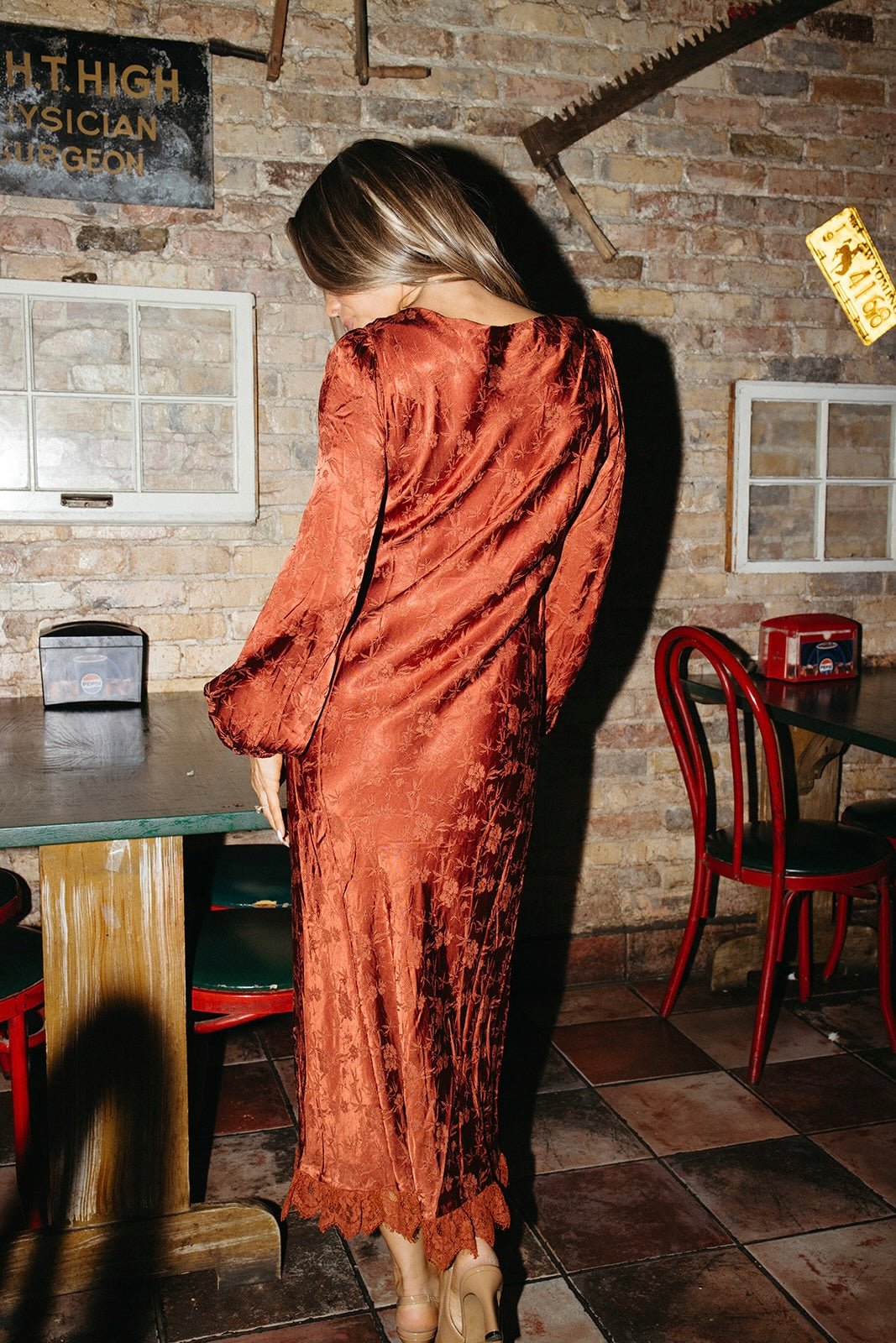 ASTR Ilaria Jacquard Midi Dress