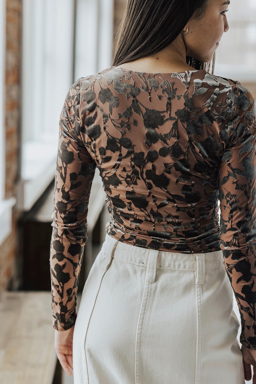 Astr Ren Velvet Burnout Top Lux Collection - FINAL SALE