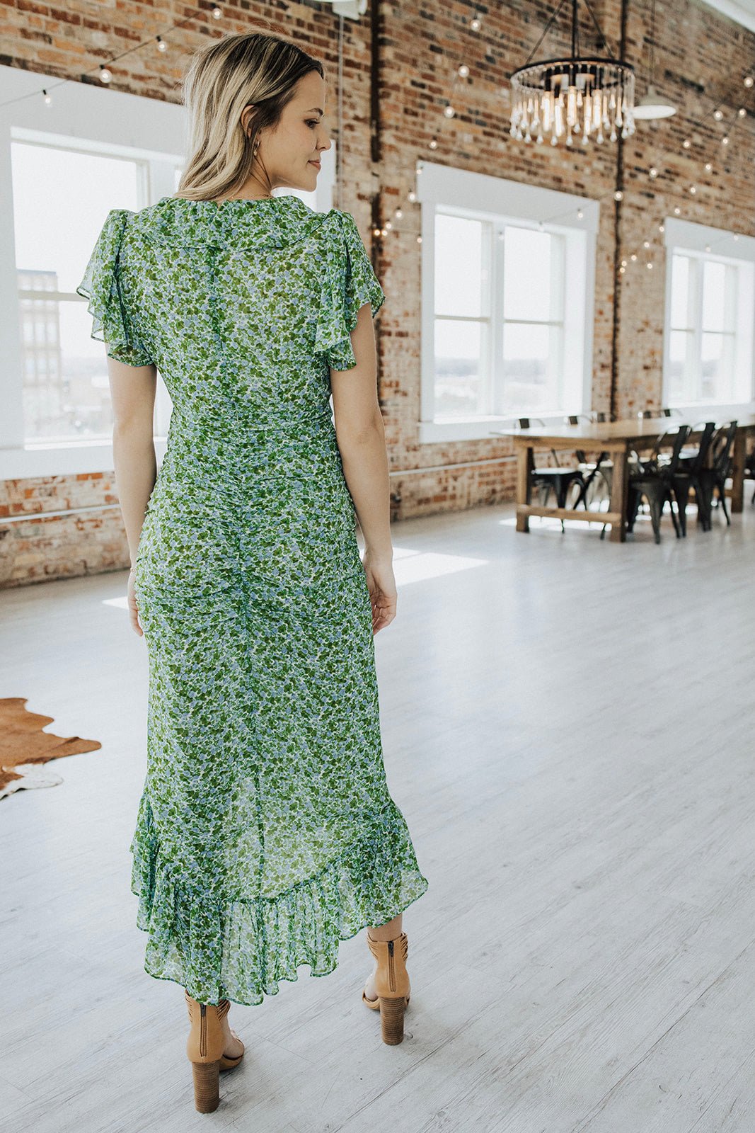 ASTR Vilma Floral Print Midi Dress Lux Collection - FINAL SALE