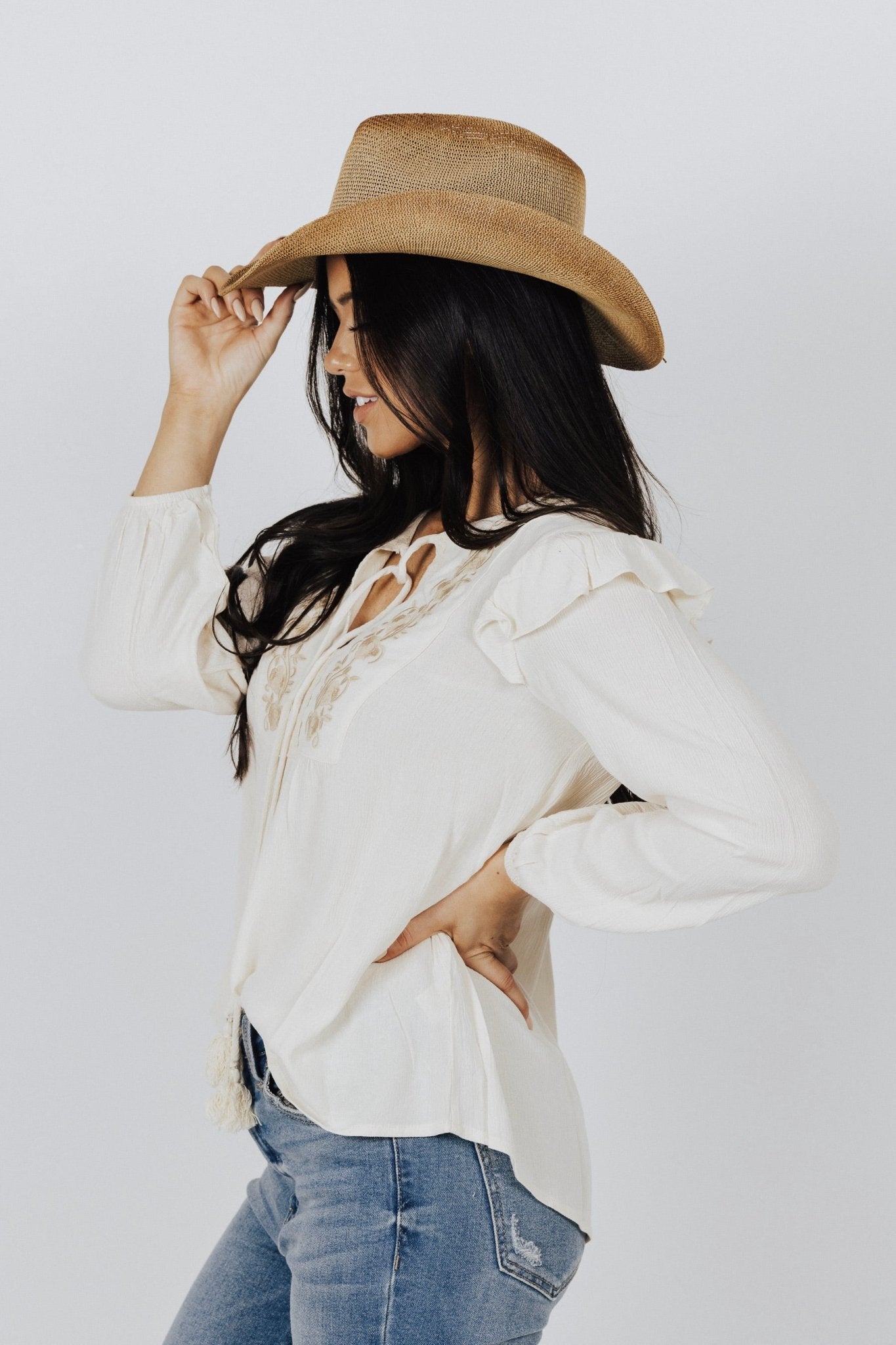 Ava Floral Embroidered Blouse - FINAL SALE