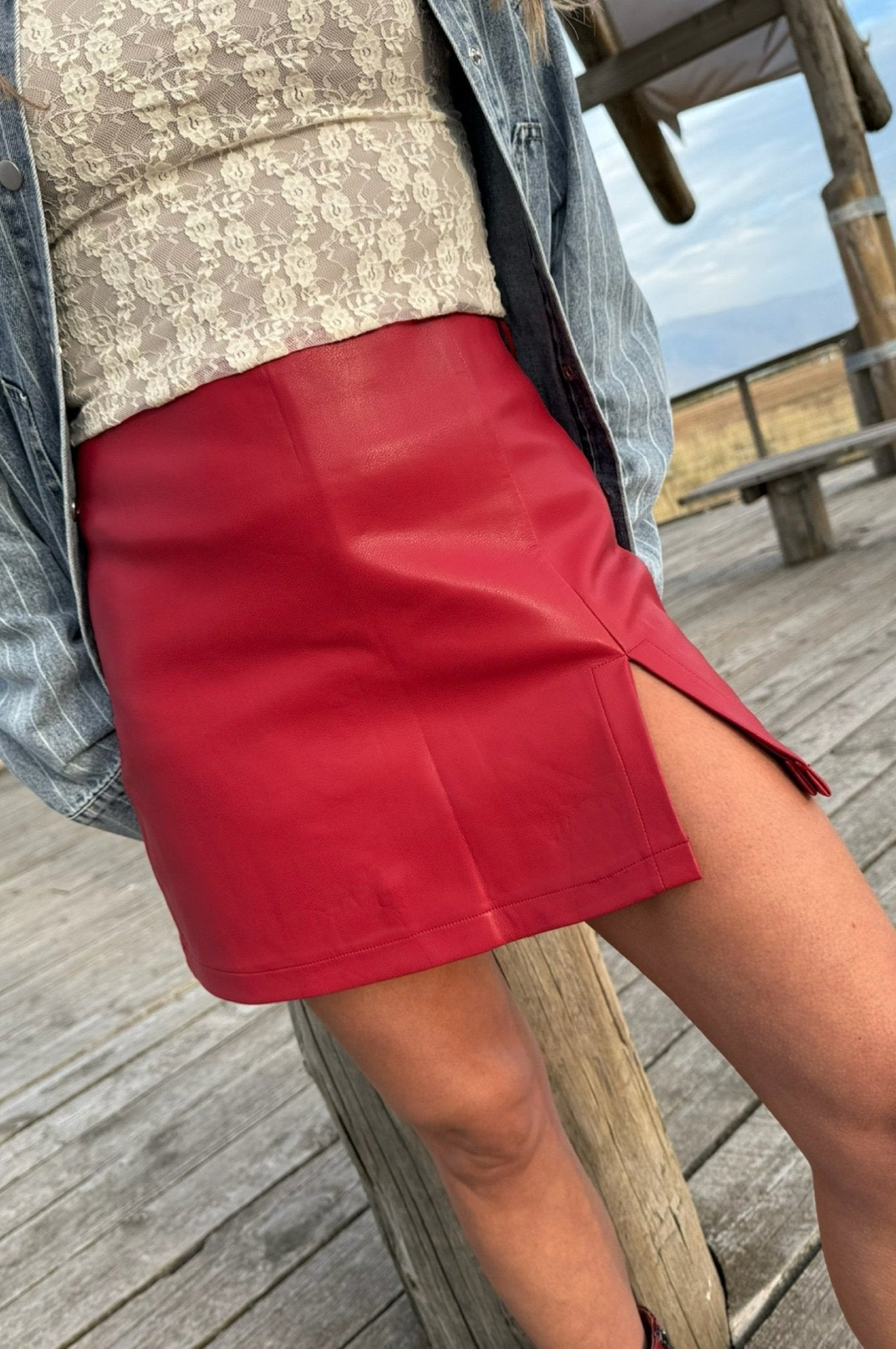 Bad Habit Leather Skort