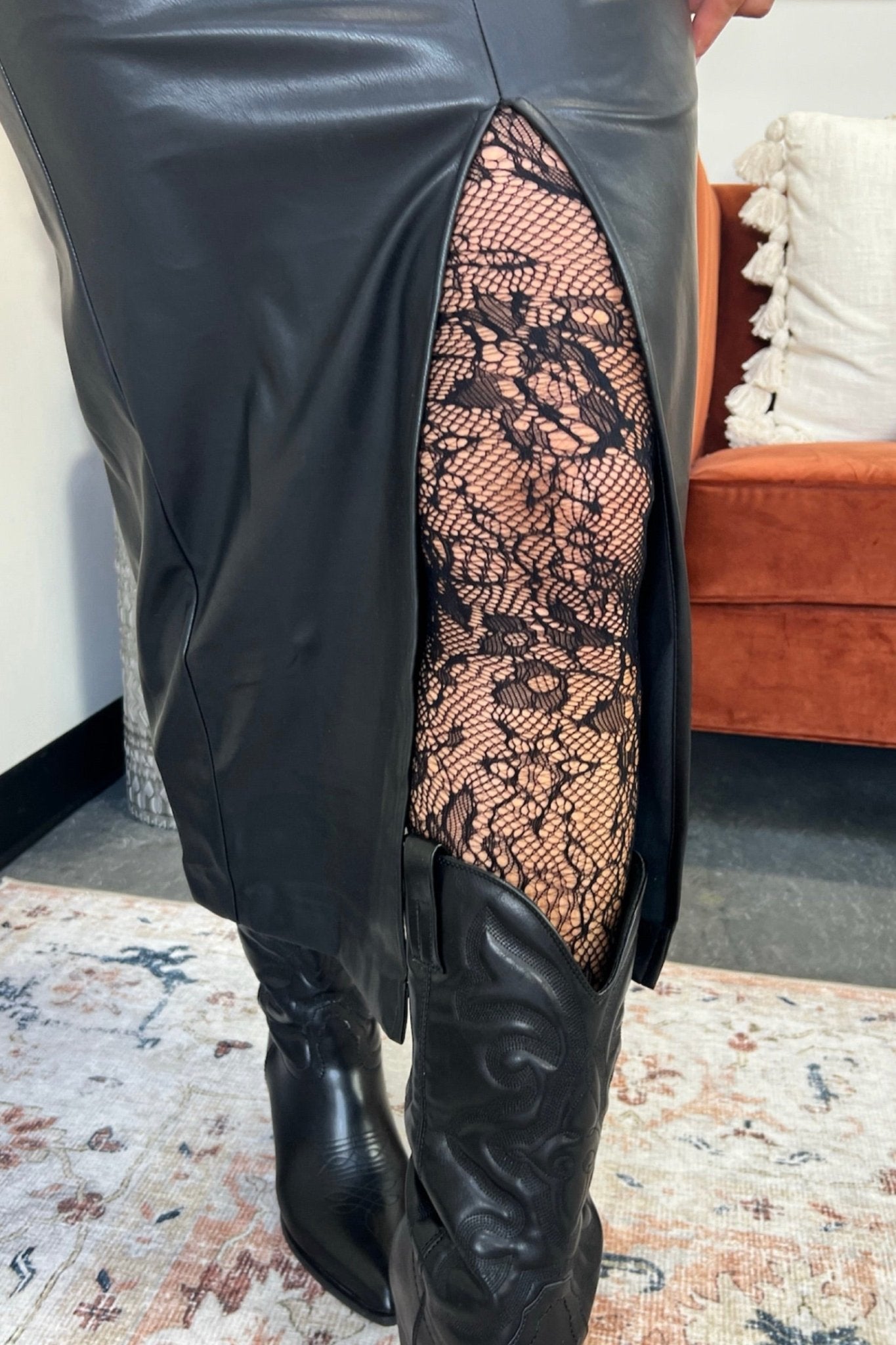 Baylor Lace Floral Print Tights - FINAL SALE