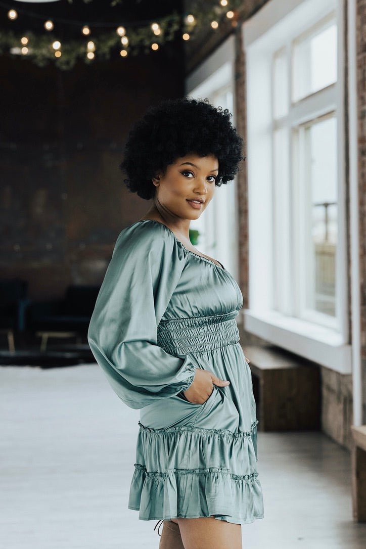 Becky Sweetheart Satin Mini Dress - FINAL SALE