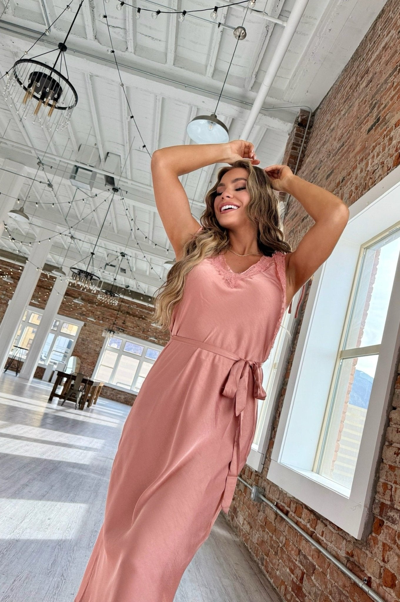 Blushing Hour Slip Dress