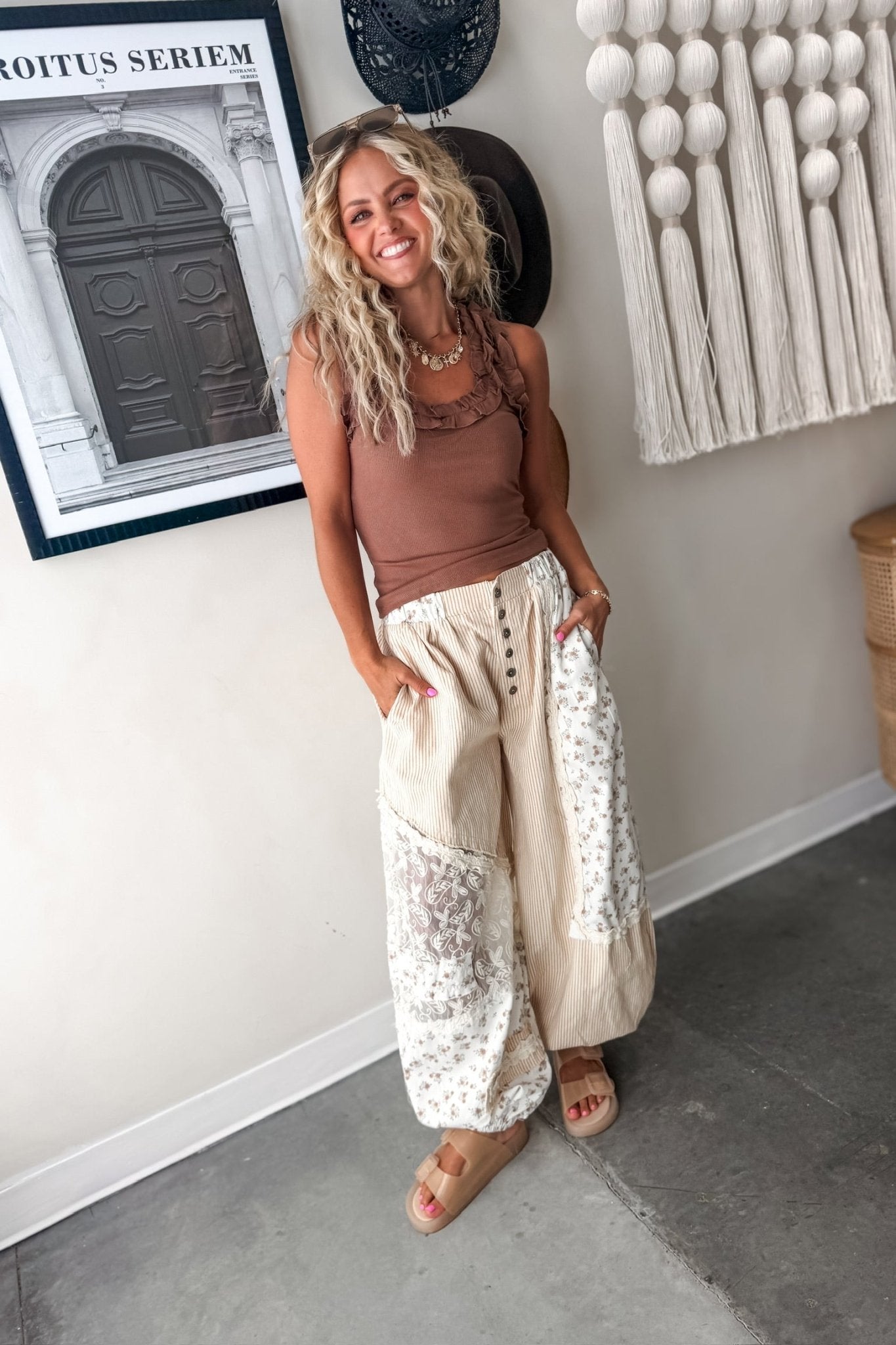 Brown Sugar Ruffle Tank