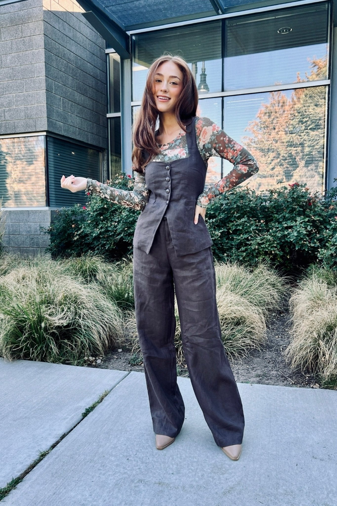 Coffee Couture Linen Top Lux Collection - FINAL SALE