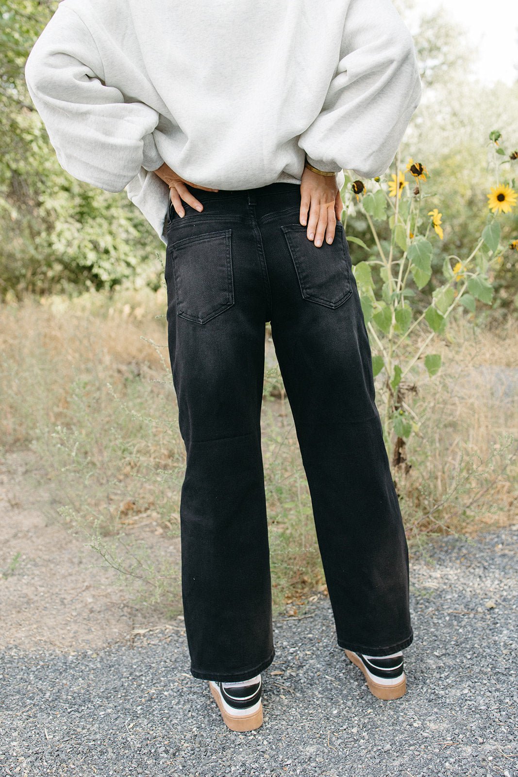 Dark Matter Crop Wide Leg Jeans