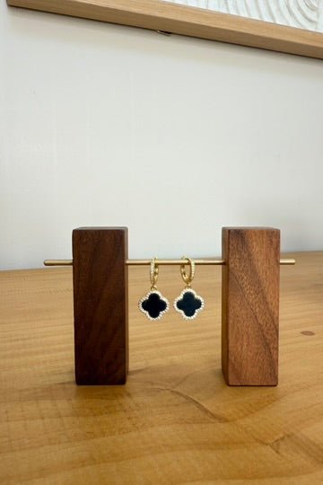 Diamond Dust Clover Earrings
