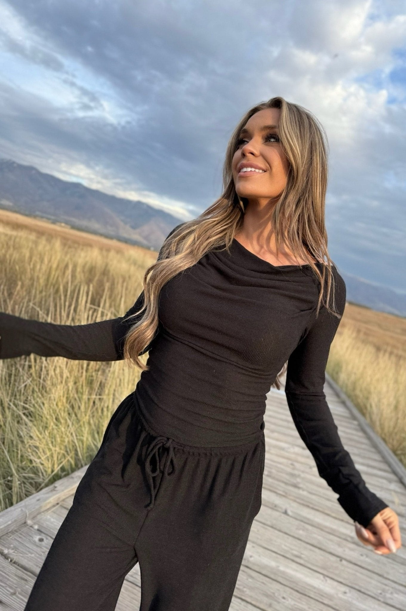 Falling Softly Cowl Top