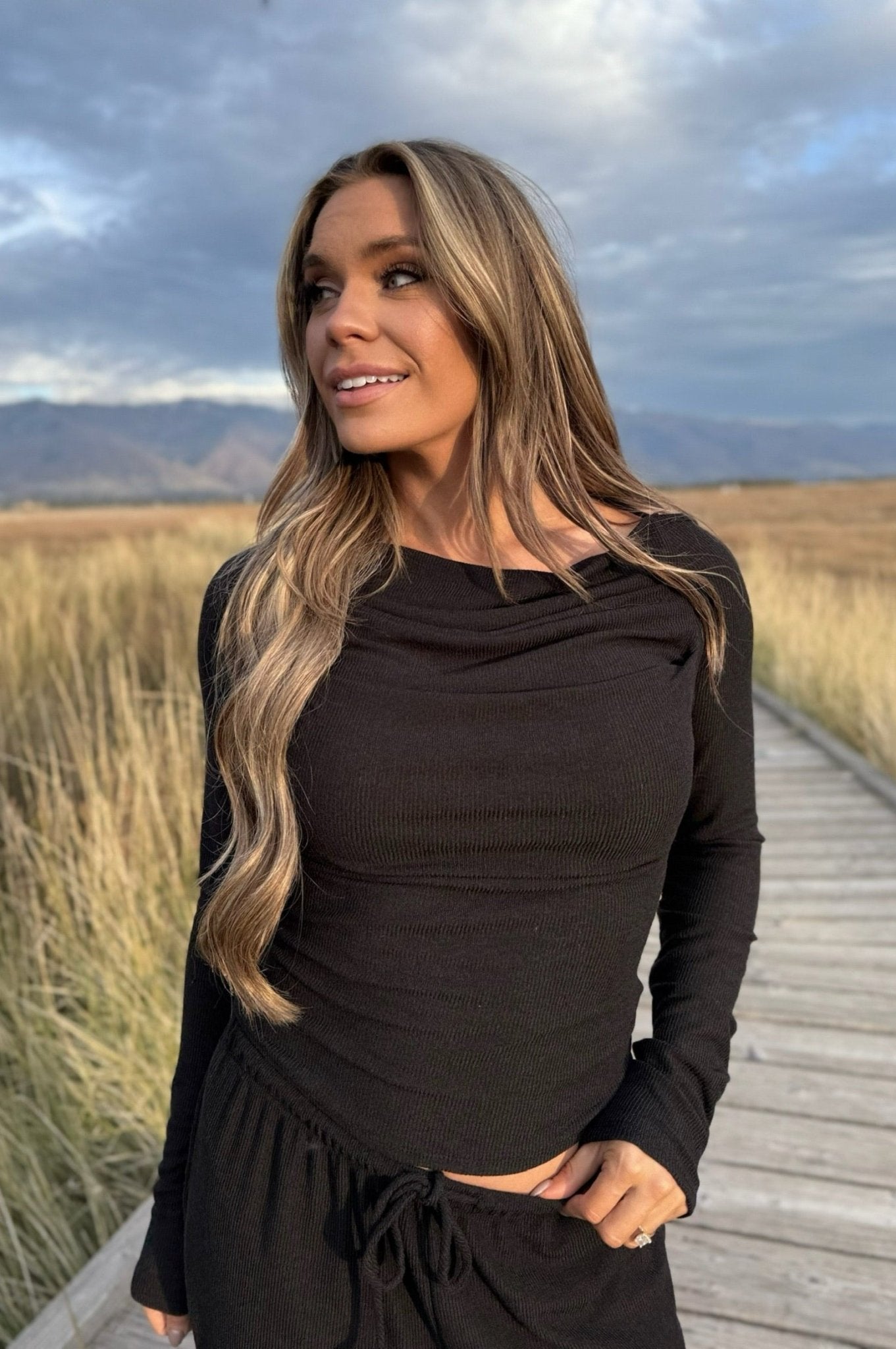 Falling Softly Cowl Top