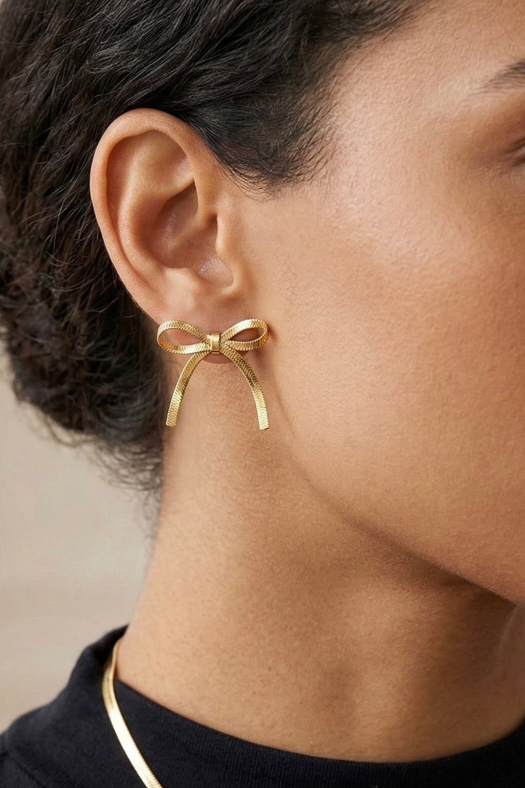 Golden Bow Earrings