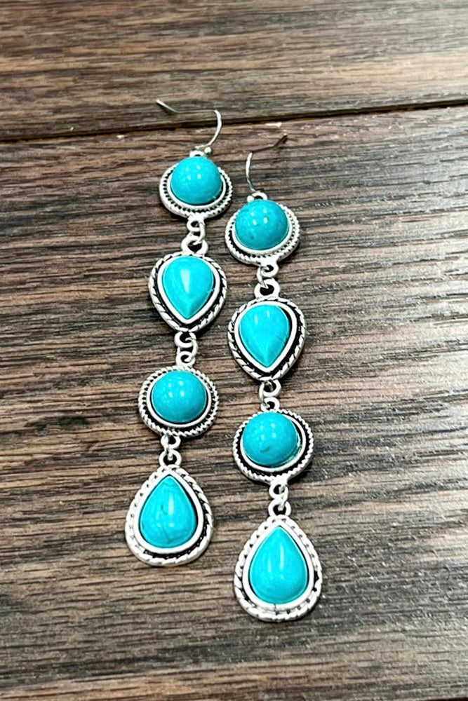 No Small Talk Turquoise Earrings