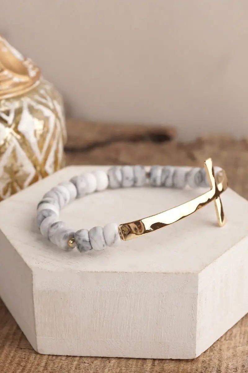 Higher Ground Beaded Cross Bracelet