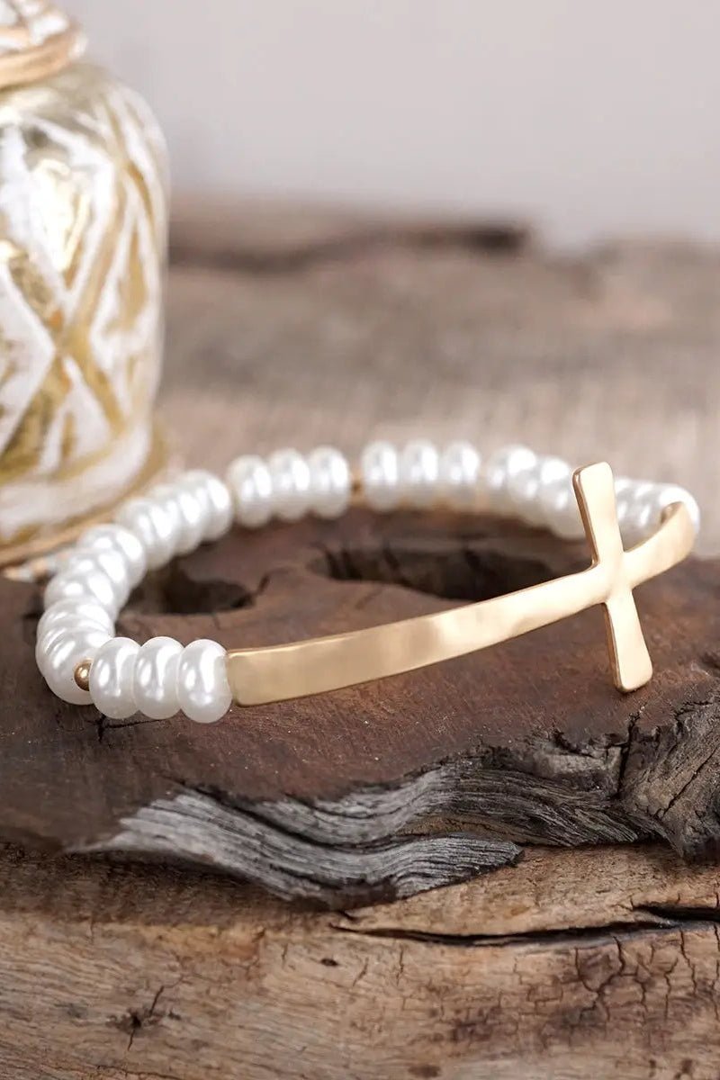 Higher Ground Beaded Cross Bracelet