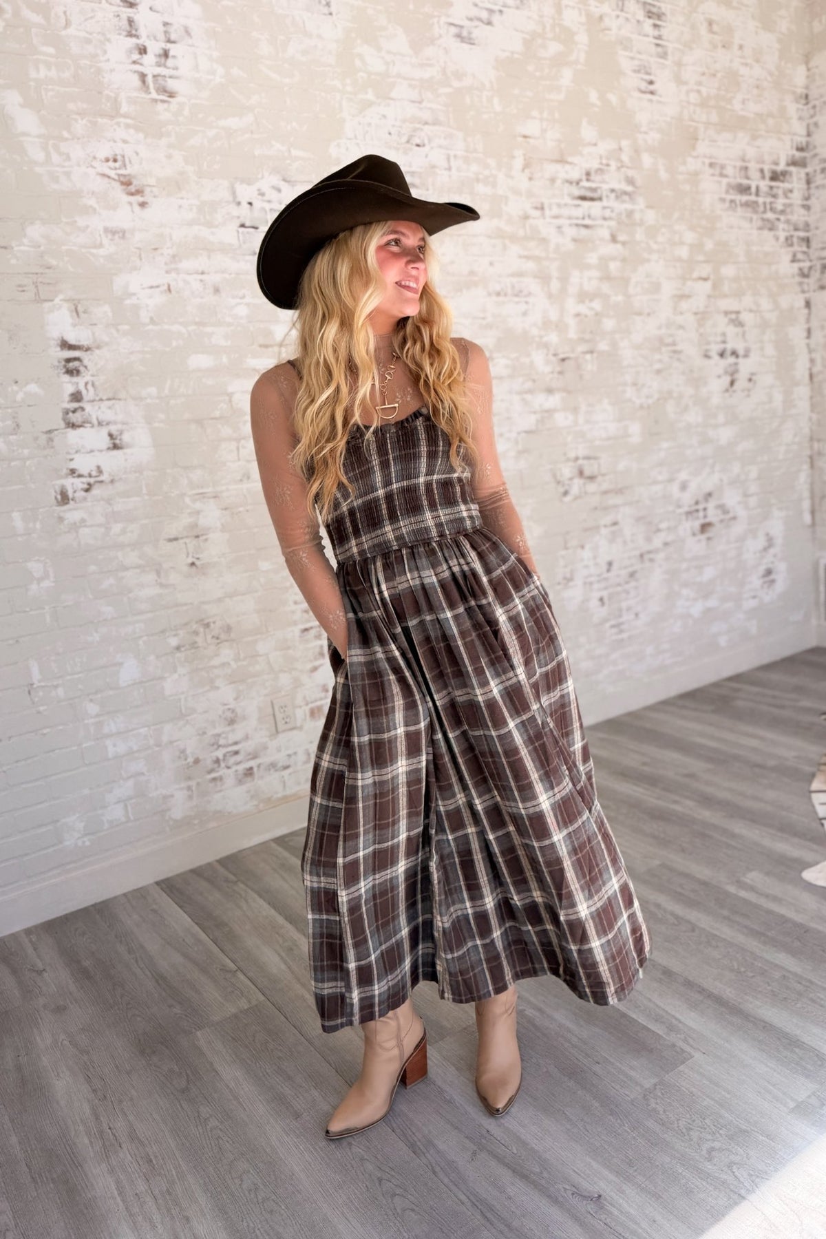 Love Me Longer Plaid Maxi Dress