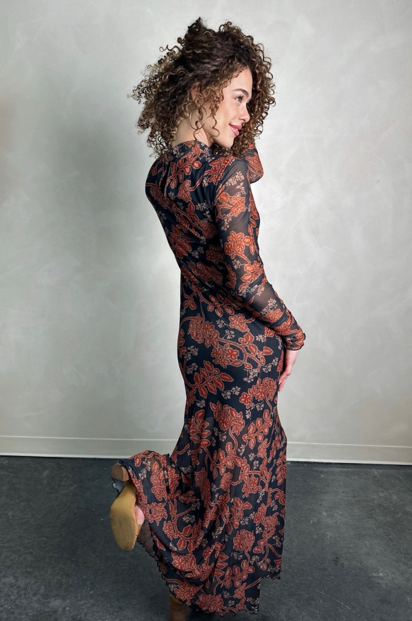 Low Light Floral Maxi Dress