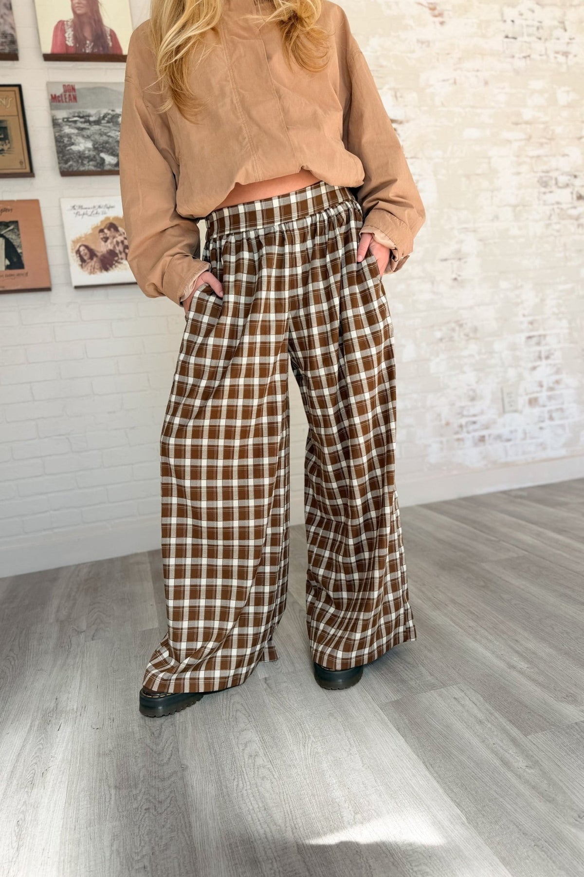 Meet Me Halfway Plaid Pants
