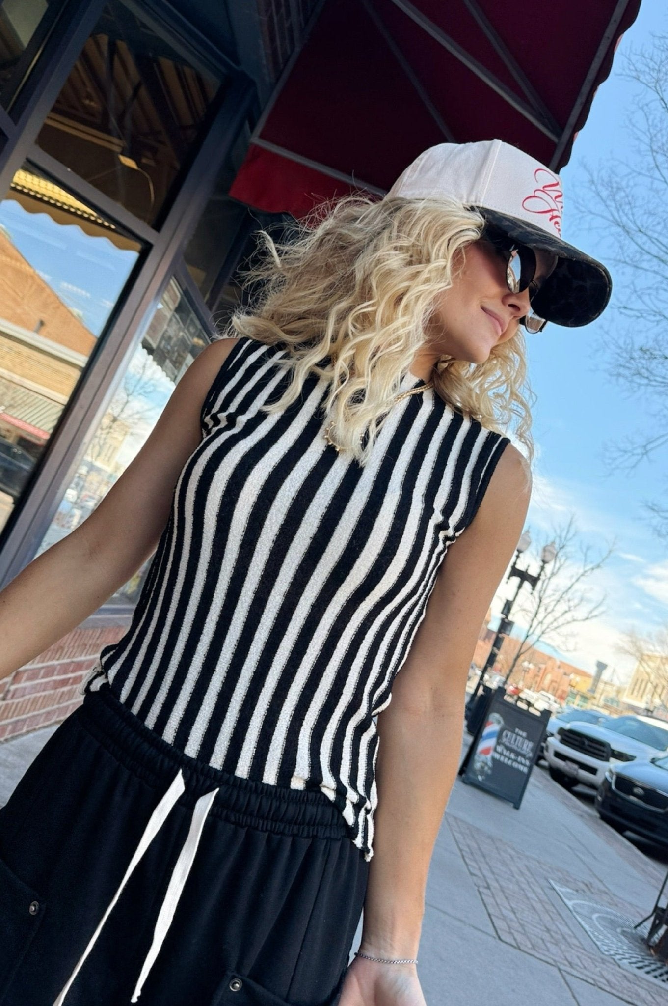 Metro Stripe Knit Tank