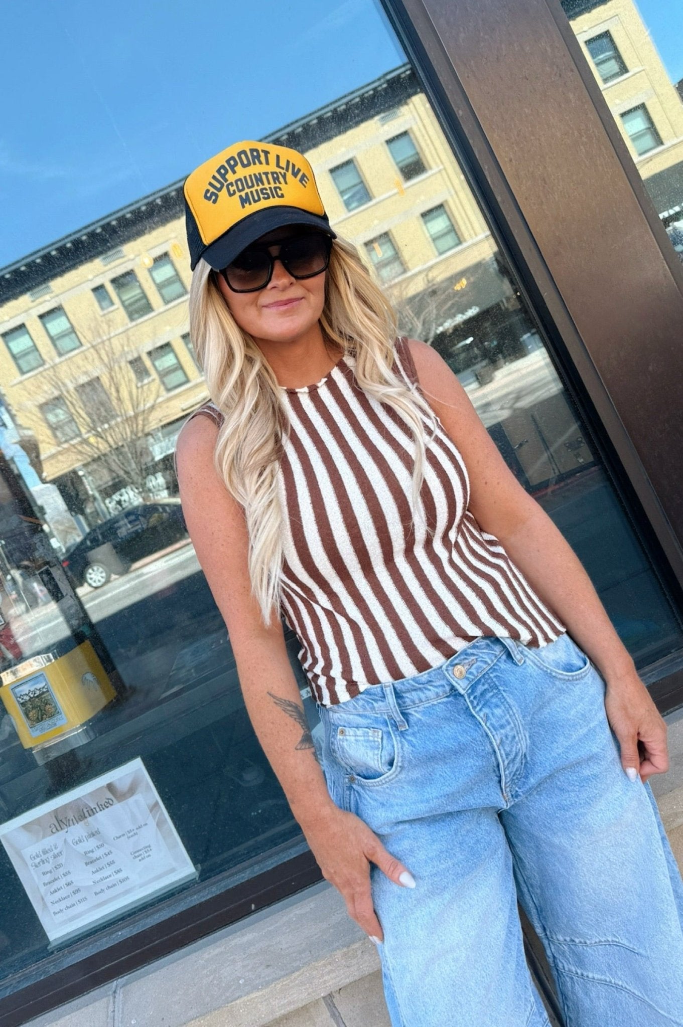 Metro Stripe Knit Tank