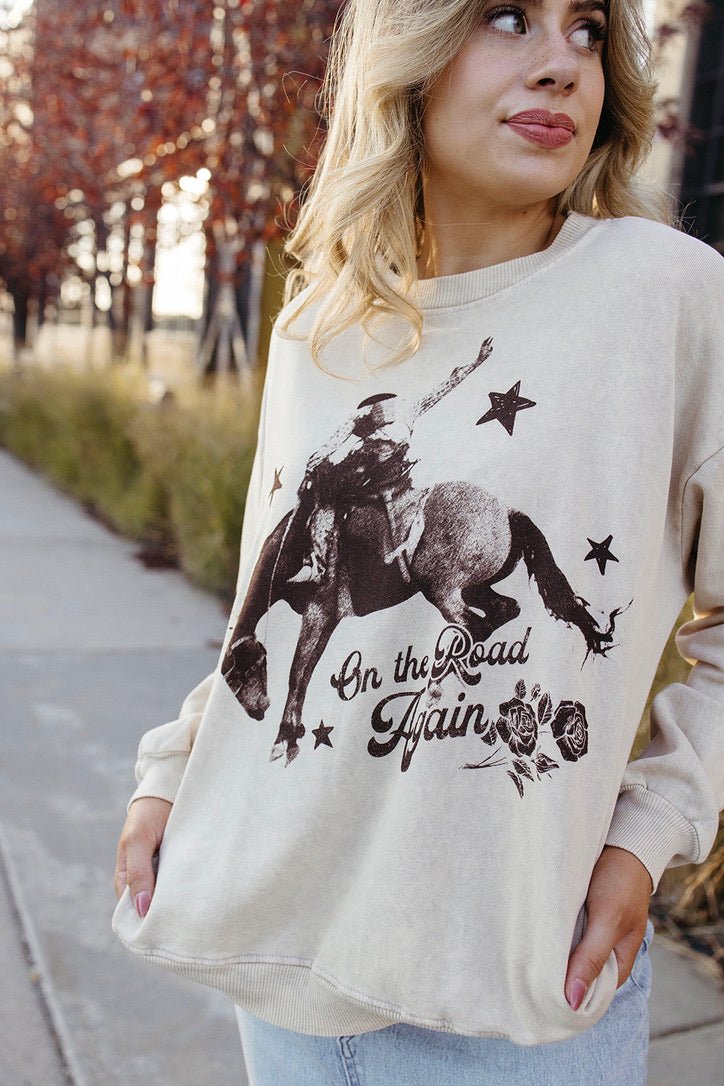 On The Road Again Graphic Sweatshirt - FINAL SALE