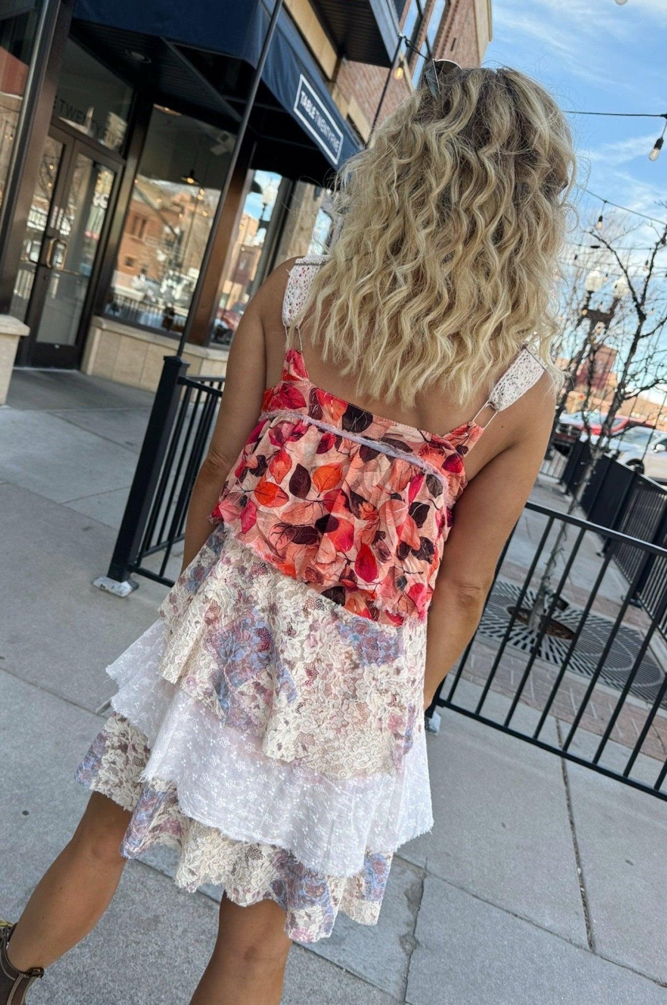 Petal Patchwork Mini Dress