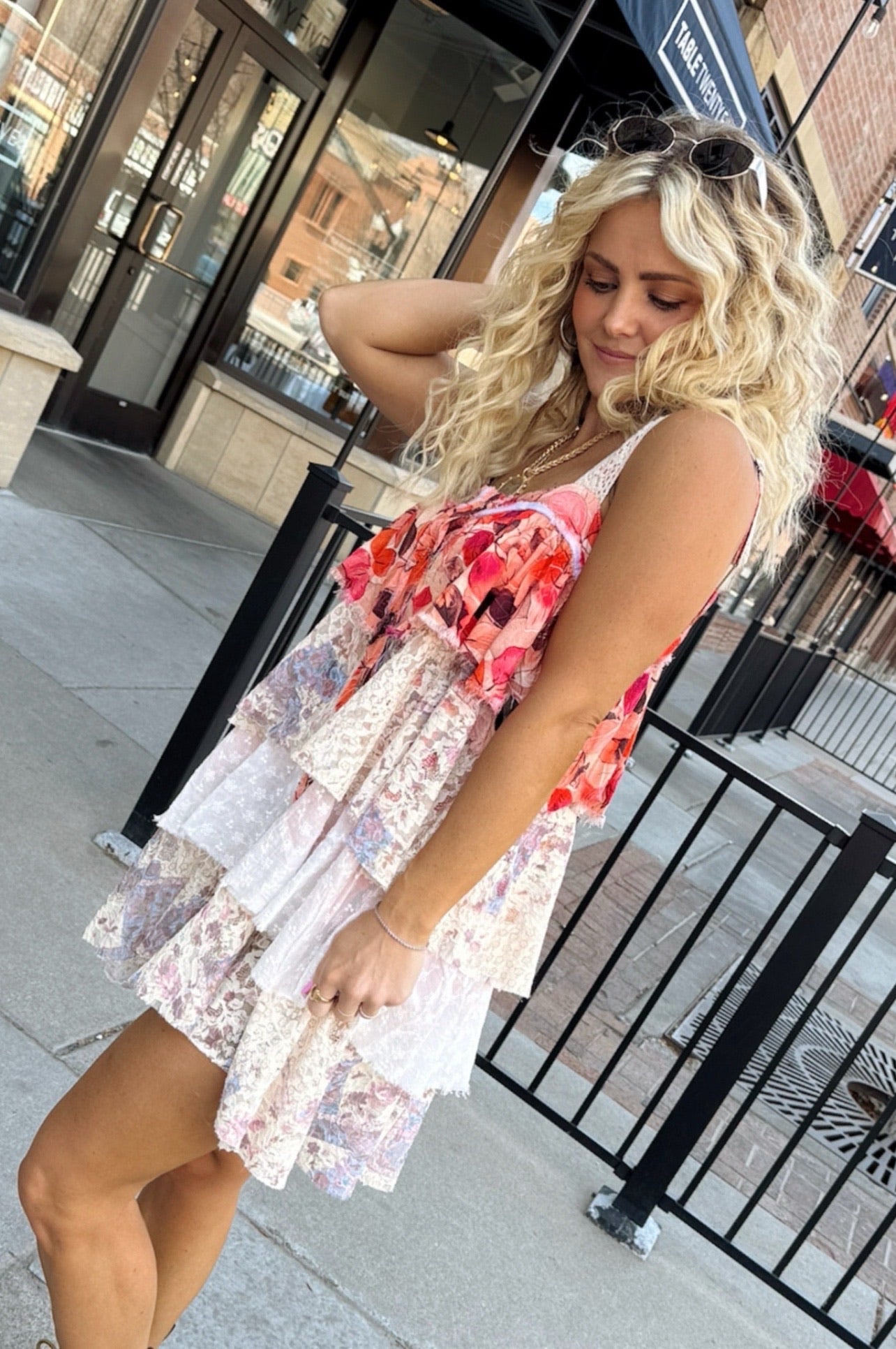 Petal Patchwork Mini Dress