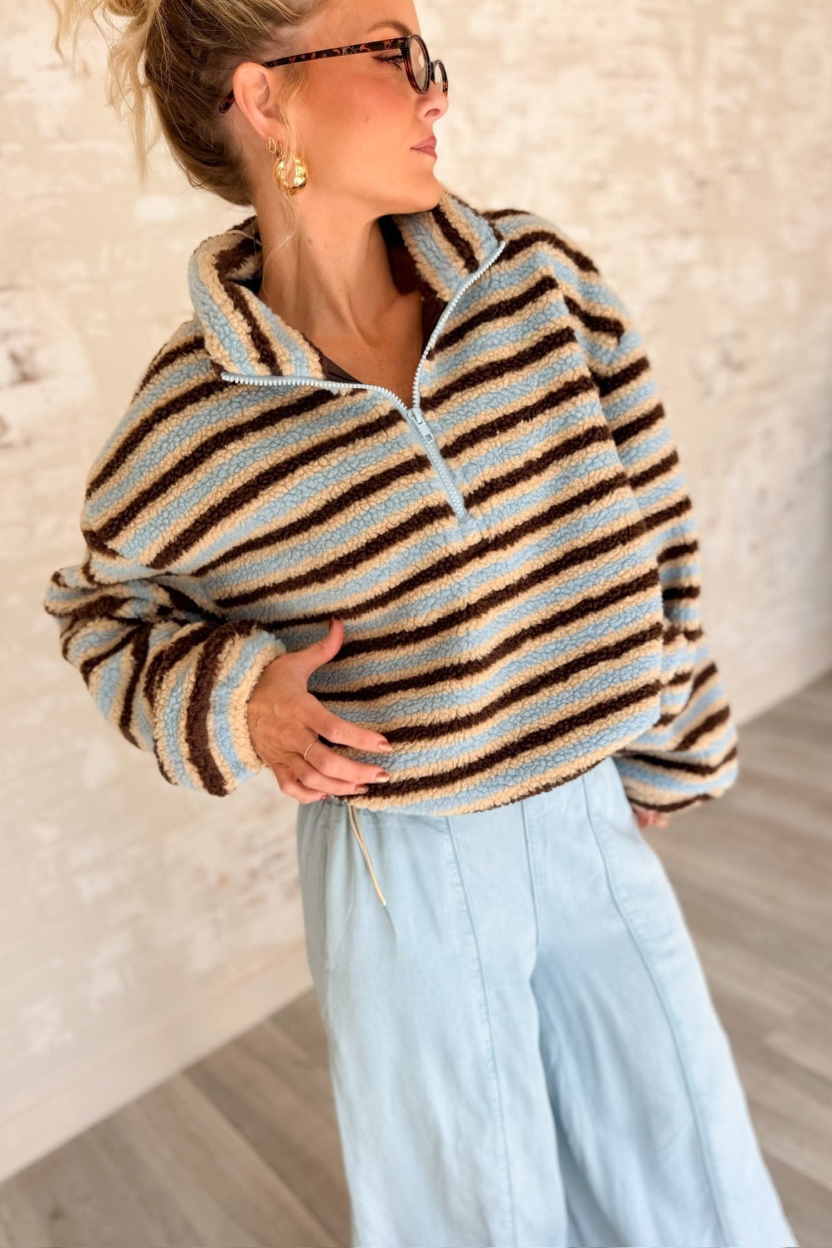 Powder Days Sherpa Half Zip Pullover