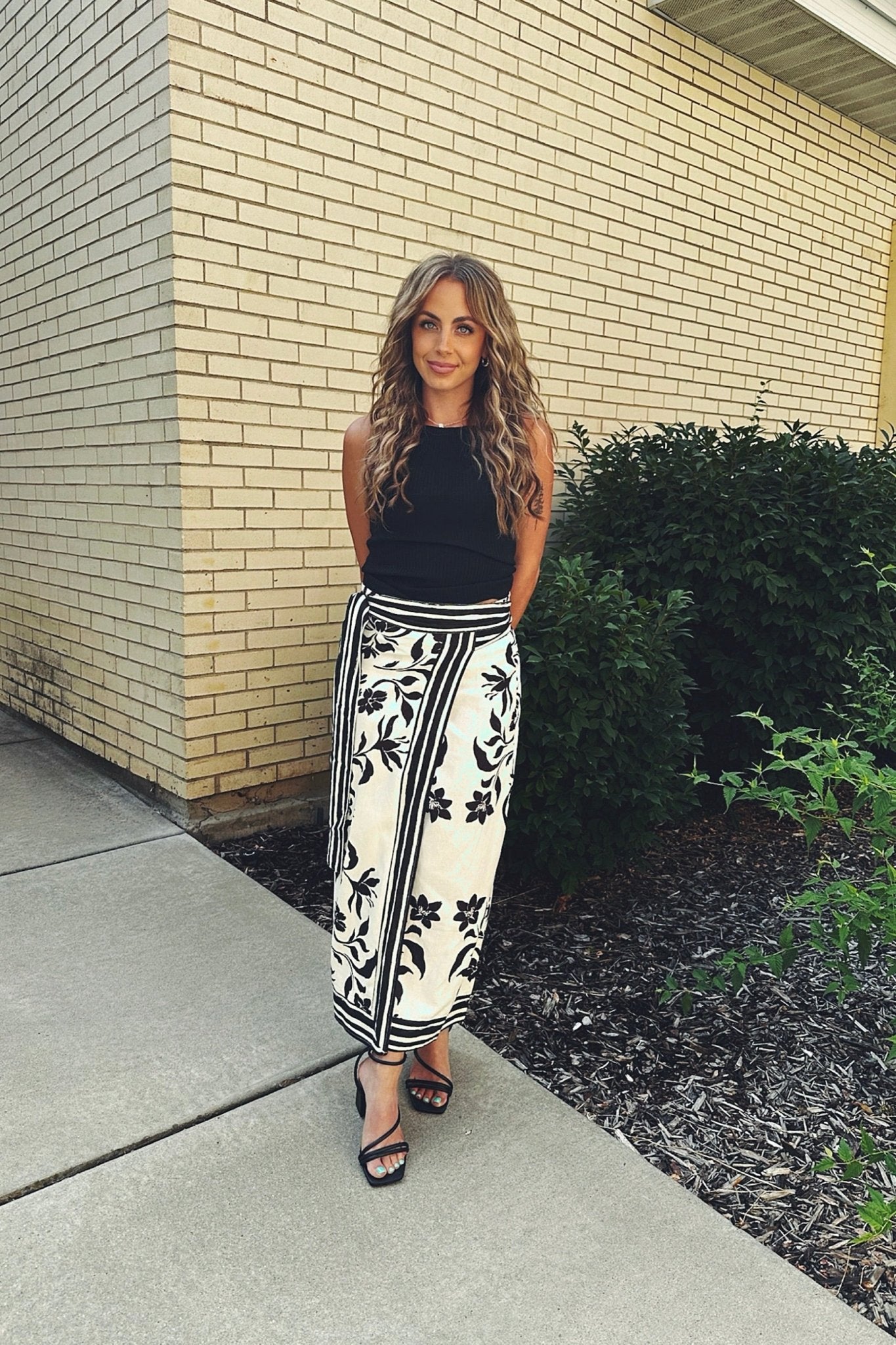 Salt Rinse Linen Wrap Skirt