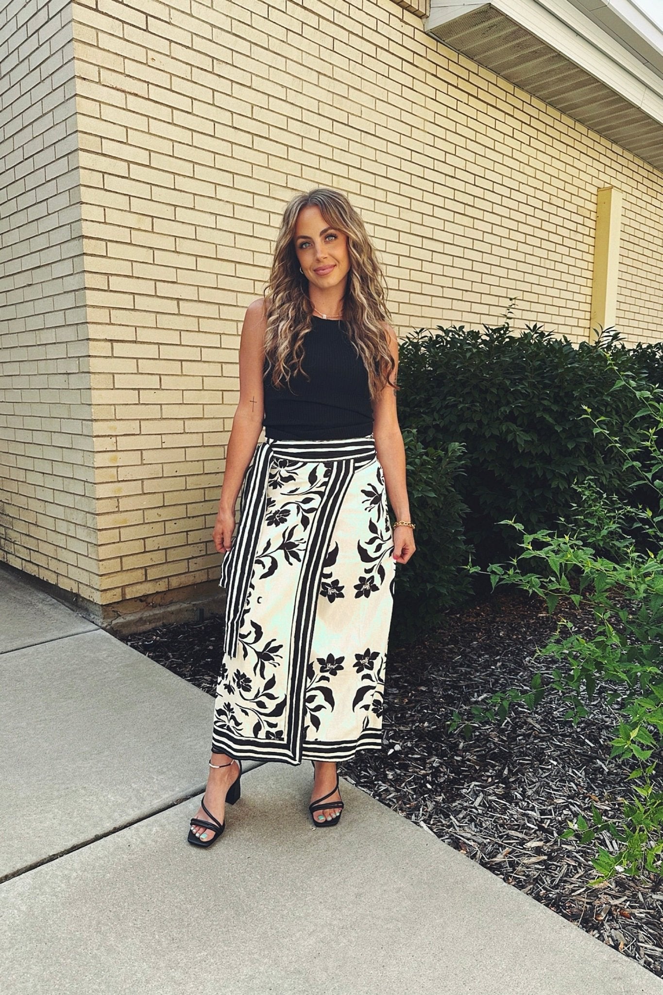 Salt Rinse Linen Wrap Skirt