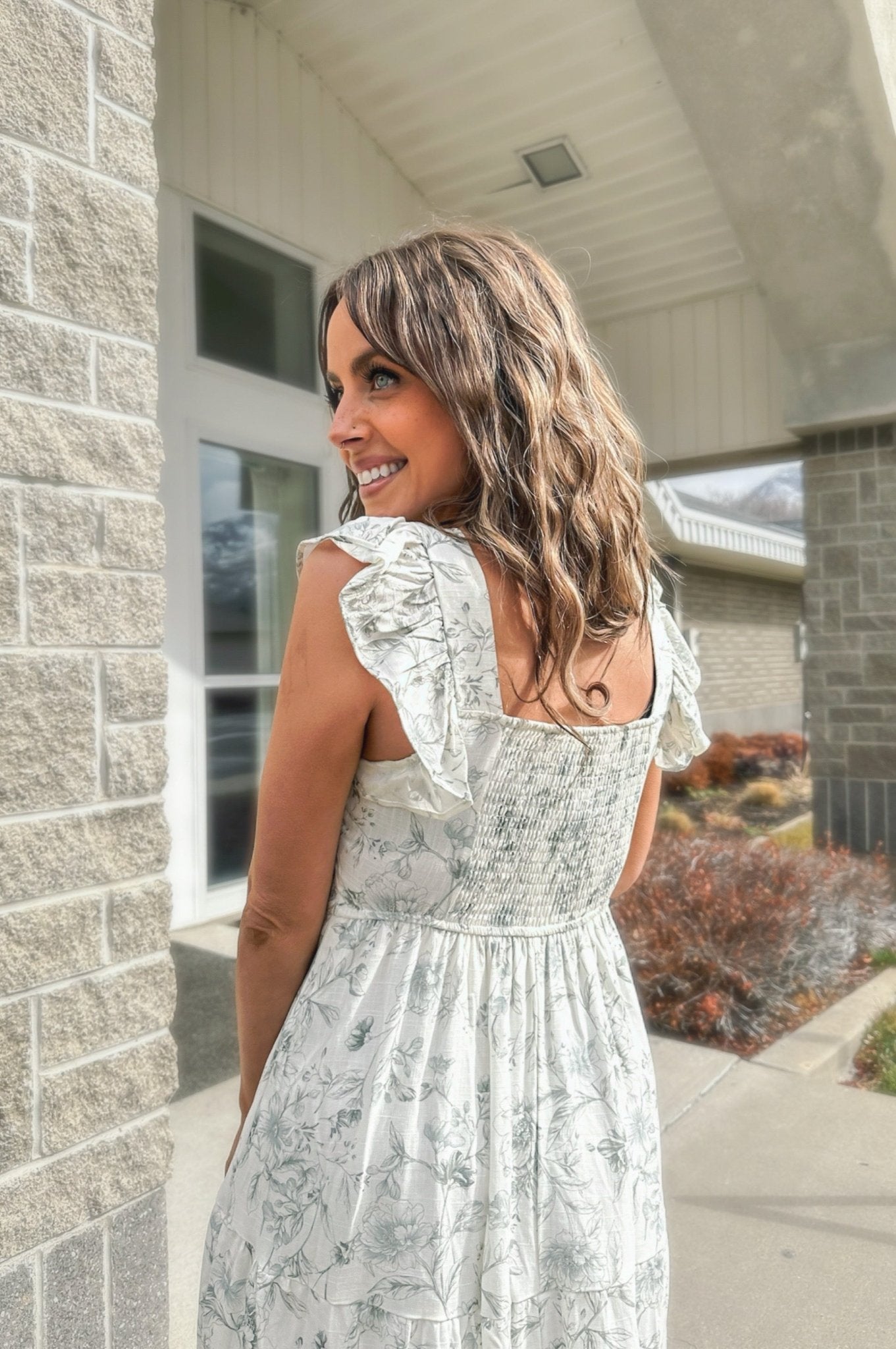 Secret Garden Floral Front Tie Dress