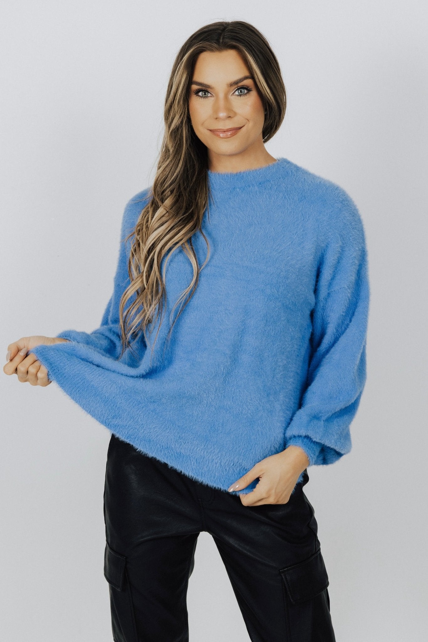 Sky Balloon Sleeve Sweater - FINAL SALE